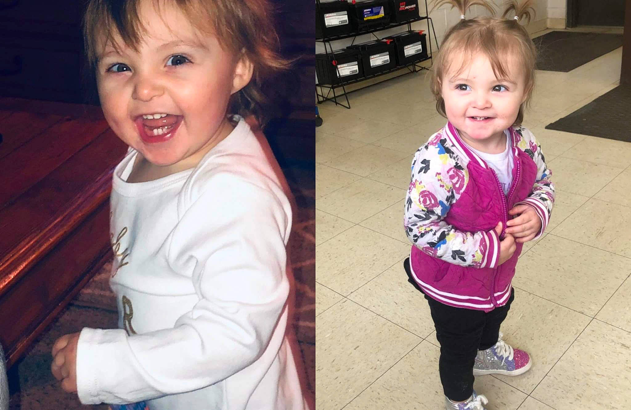 Madelynn joined the competition — help win amazing prizes! arm, baby_toddler_clothing, cheek, eye, face, facial_expression, hair, hairstyle, happy, iris, joy, nose, organ, person, pink, product, purple, skin, sleeve, smile