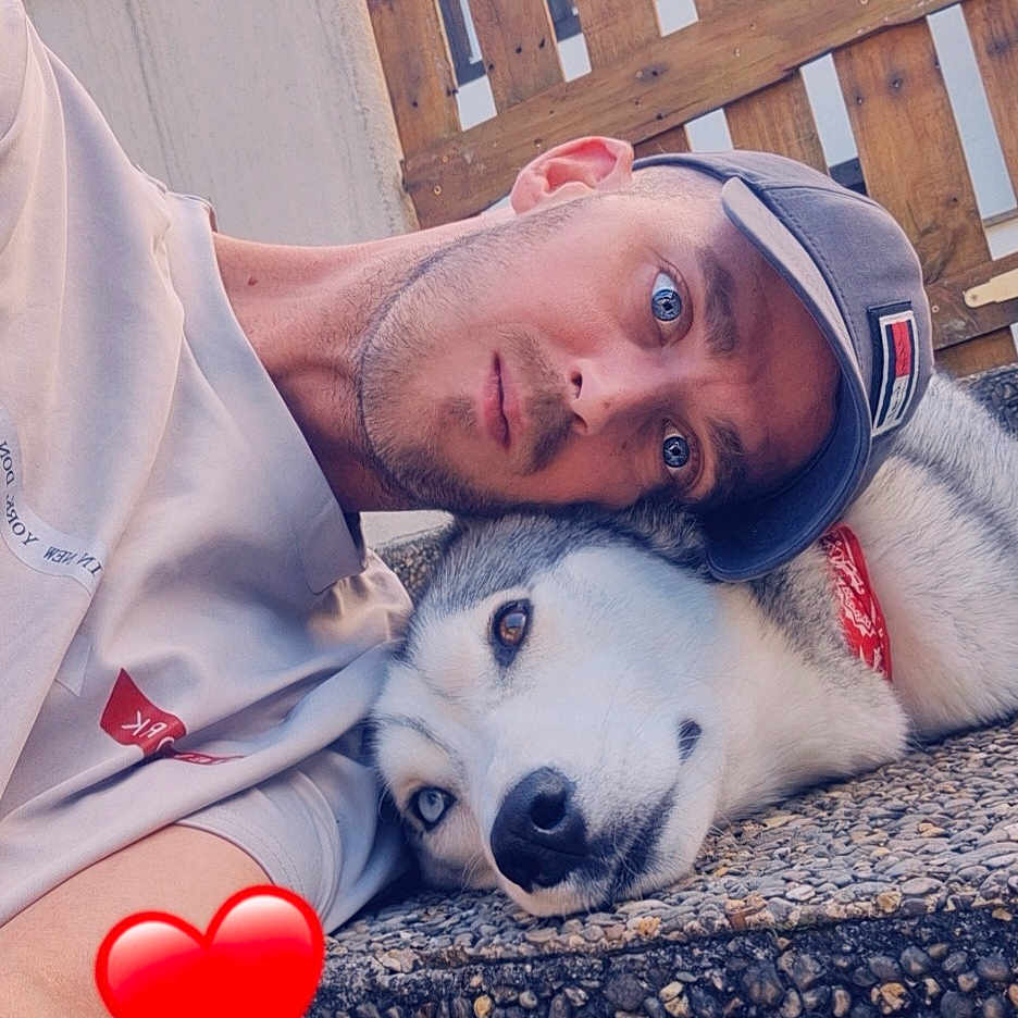 Talis a rejoint le concours — aidez-le/la à gagner de superbes lots ! animal, baby, baseballcap, canine, cap, clothing, dog, eskimodog, face, fence, hat, head, husky, person, pet, photography, portrait, puppy, t_shirt, wood