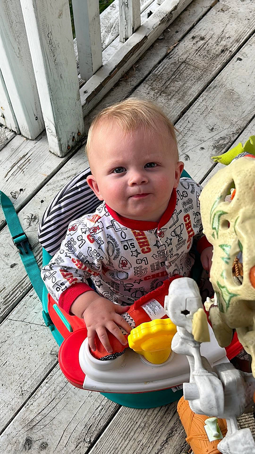 Kobe is registered to the contest to win money with this photo: _geese_and_swans, baby, baby_products, baby_toddler_clothing, cheek, child, ducks, eye, fun, grass, happy, head, person, play, rubber_ducky, sitting, smile, stuffed_toy, toddler, toy