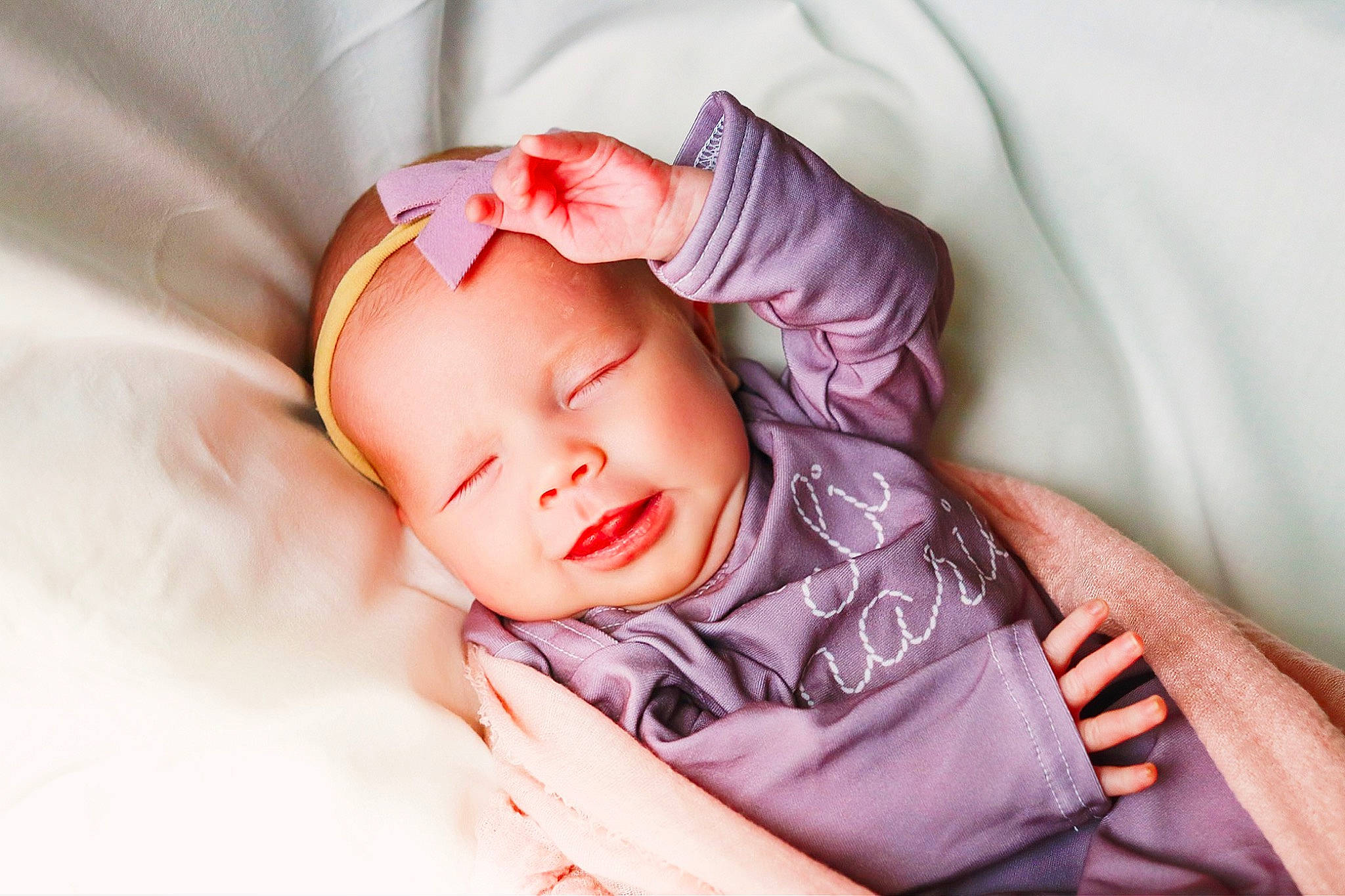 Ryli joined the competition — help win amazing prizes! baby, baby_sleeping, baby_toddler_clothing, cap, child, comfort, eyelash, fashion_accessory, hat, headgear, headpiece, human_body, linens, magenta, person, petal, pink, product, skin, sleeve