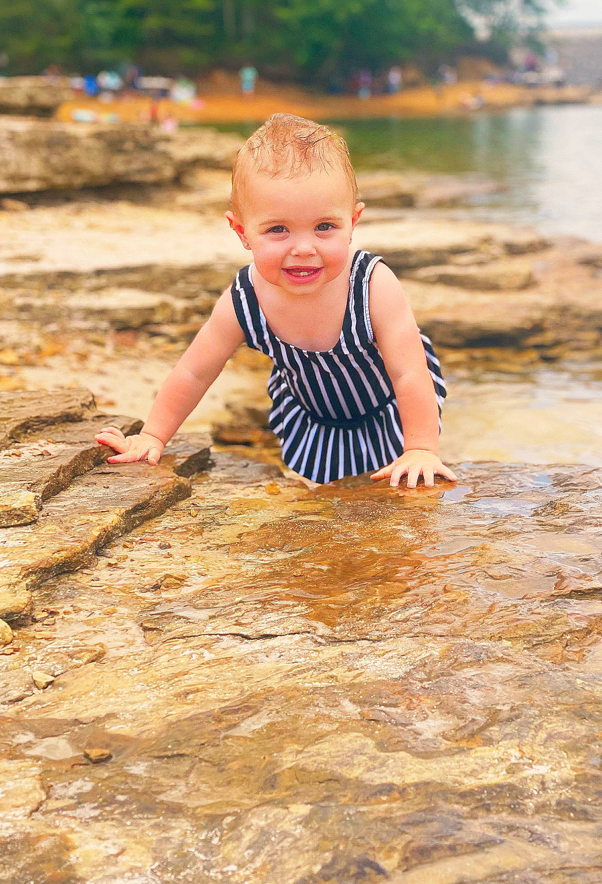 Lulamae joined the competition — help win amazing prizes! beach, child, coast, face, flash_photography, fun, happy, joy, landscape, leisure, people_in_nature, people_on_beach, person, recreation, sand, shore, smile, soil, t_shirt, toddler
