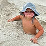 Waylon is registered to the contest to win money with this photo: bare_chest, beach, child, cute, fun, happy, hat, kid, outdoor, play, portrait, rosy_cheeks, sand, sand_buried, smile, summer, sun_protection, sunhat, vacation, young