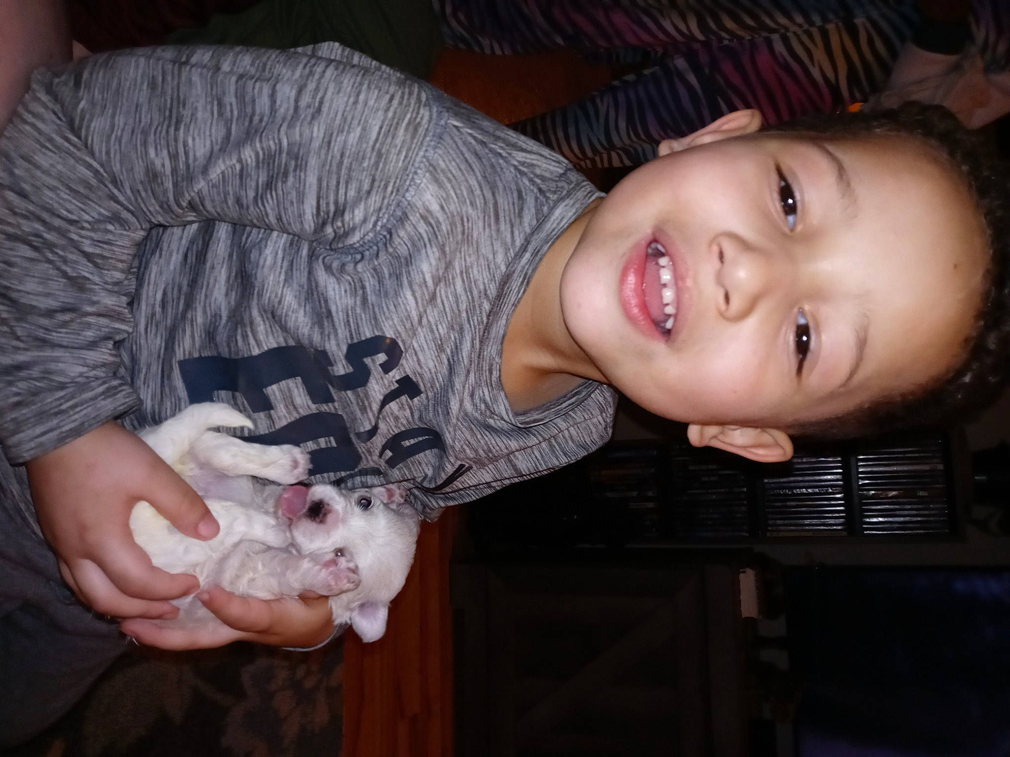 Isaiah joined the competition — help win amazing prizes! black_hair, child, chin, companion_dog, eye, eyebrow, finger, flash_photography, hairstyle, happy, iris, joy, lip, mammal, mouth, nose, organ, person, skin, smile