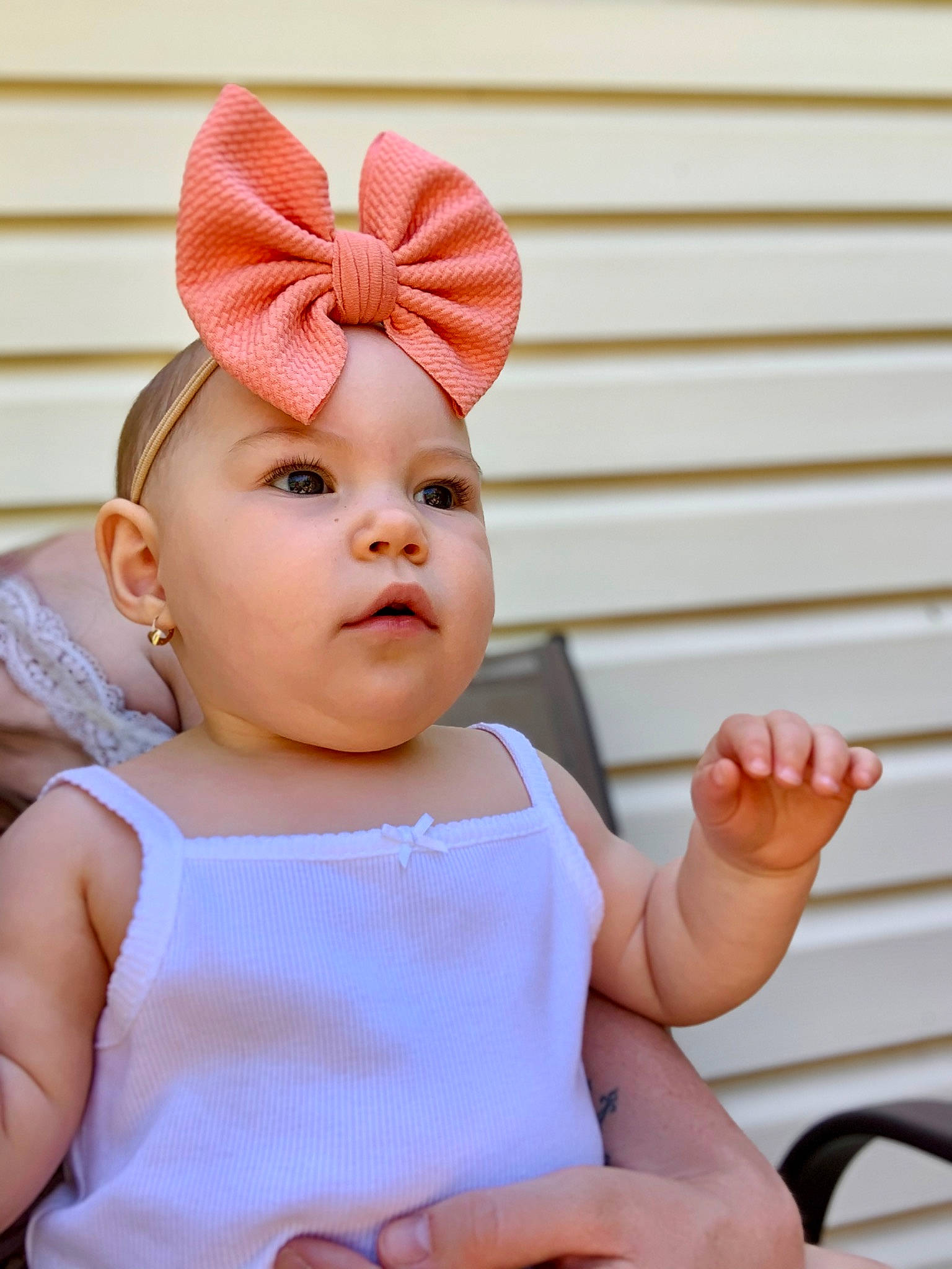 Kynnedi joined the competition — help win amazing prizes! baby, baby_toddler_clothing, child, clothing, ear, fashion_accessory, hair_accessory, head, headband, headgear, headwear, person, pink, skin, toddler