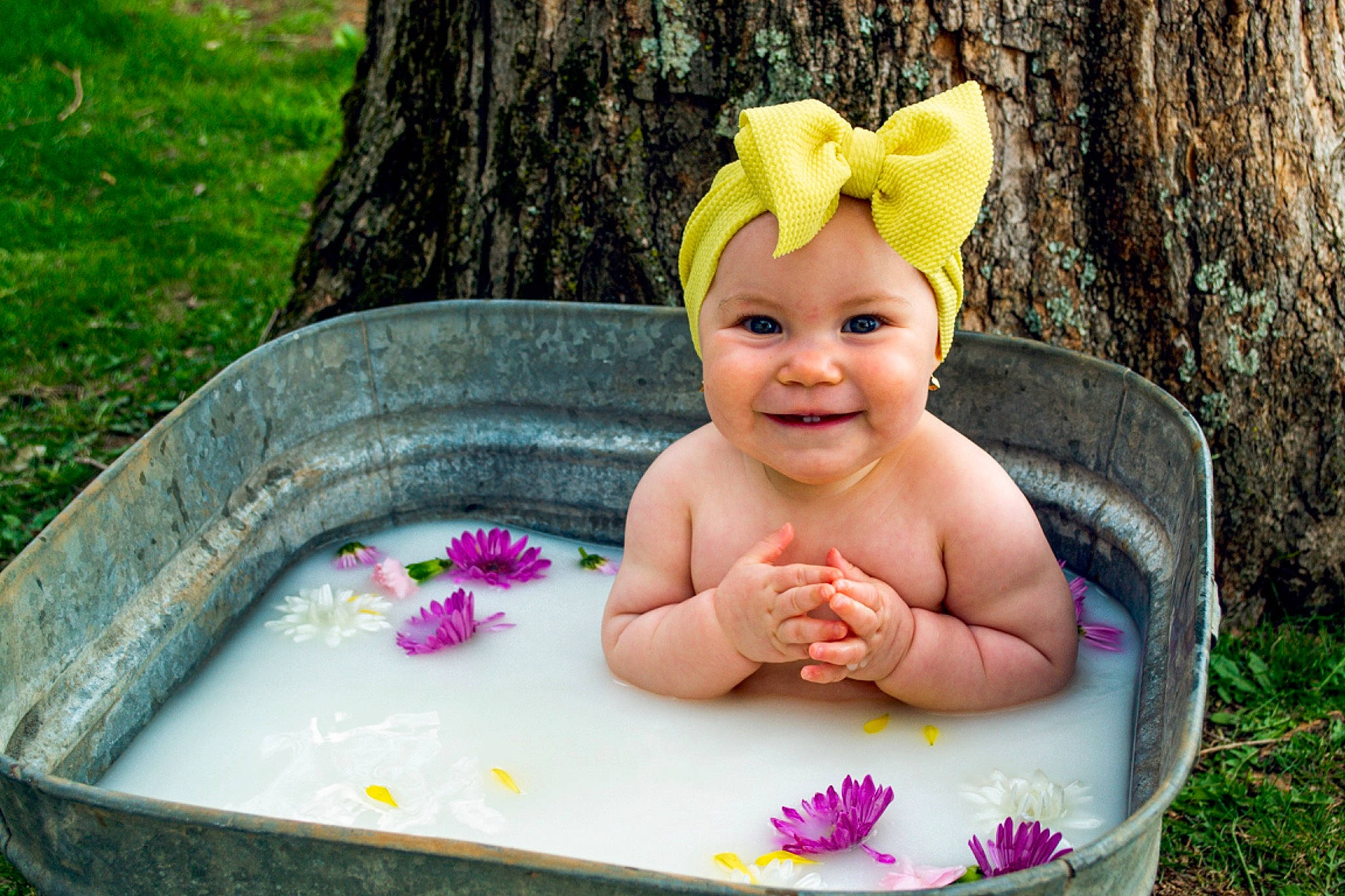 Kynnedi joined the competition — help win amazing prizes! baby, baby_bathing, bathing, bathtub, child, flower, fun, grass, headwear, joy, person, petal, photography, pink, plant, product, purple, skin, spring, toddler