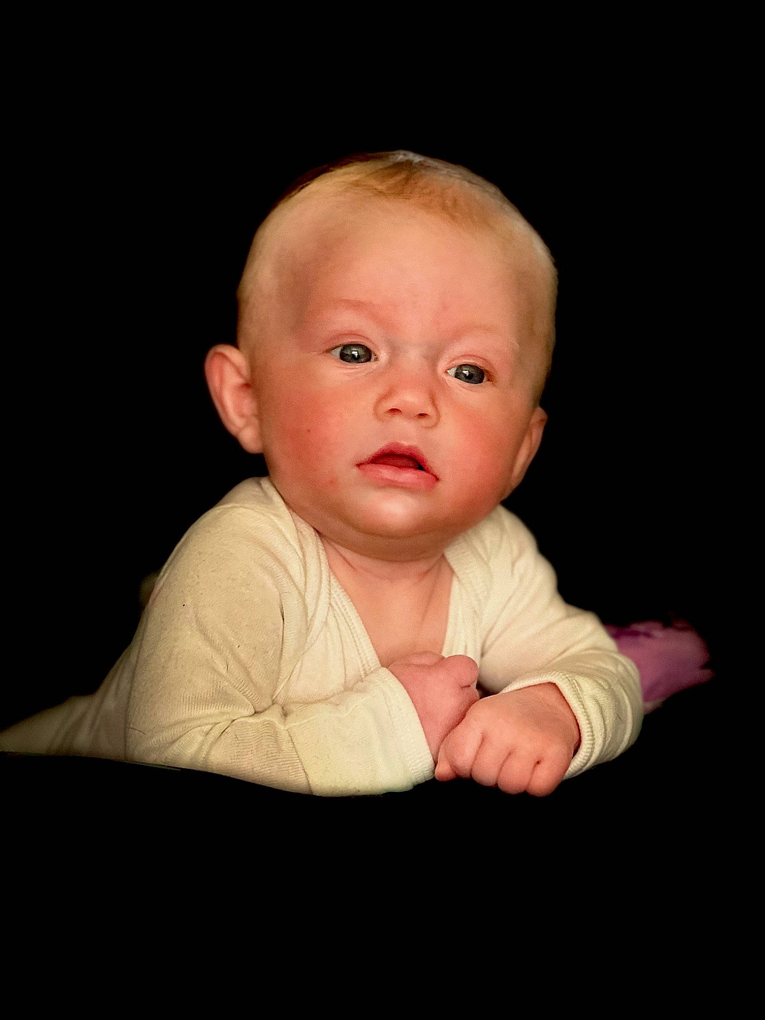 Elizabeth joined the competition — help win amazing prizes! baby, baby_toddler_clothing, cheek, child, chin, collar, comfort, darkness, flash_photography, iris, lip, mouth, nose, person, portrait, portrait_photography, sitting, skin, sleeve, toddler