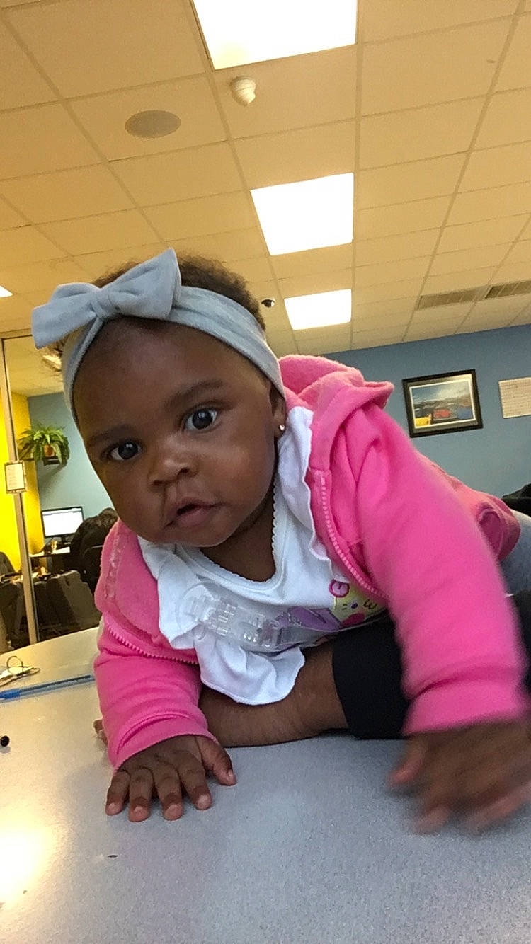 Kelsie is registered to the contest to win money with this photo: baby, cheek, child, fun, head, person, pink, play, skin, smile, toddler