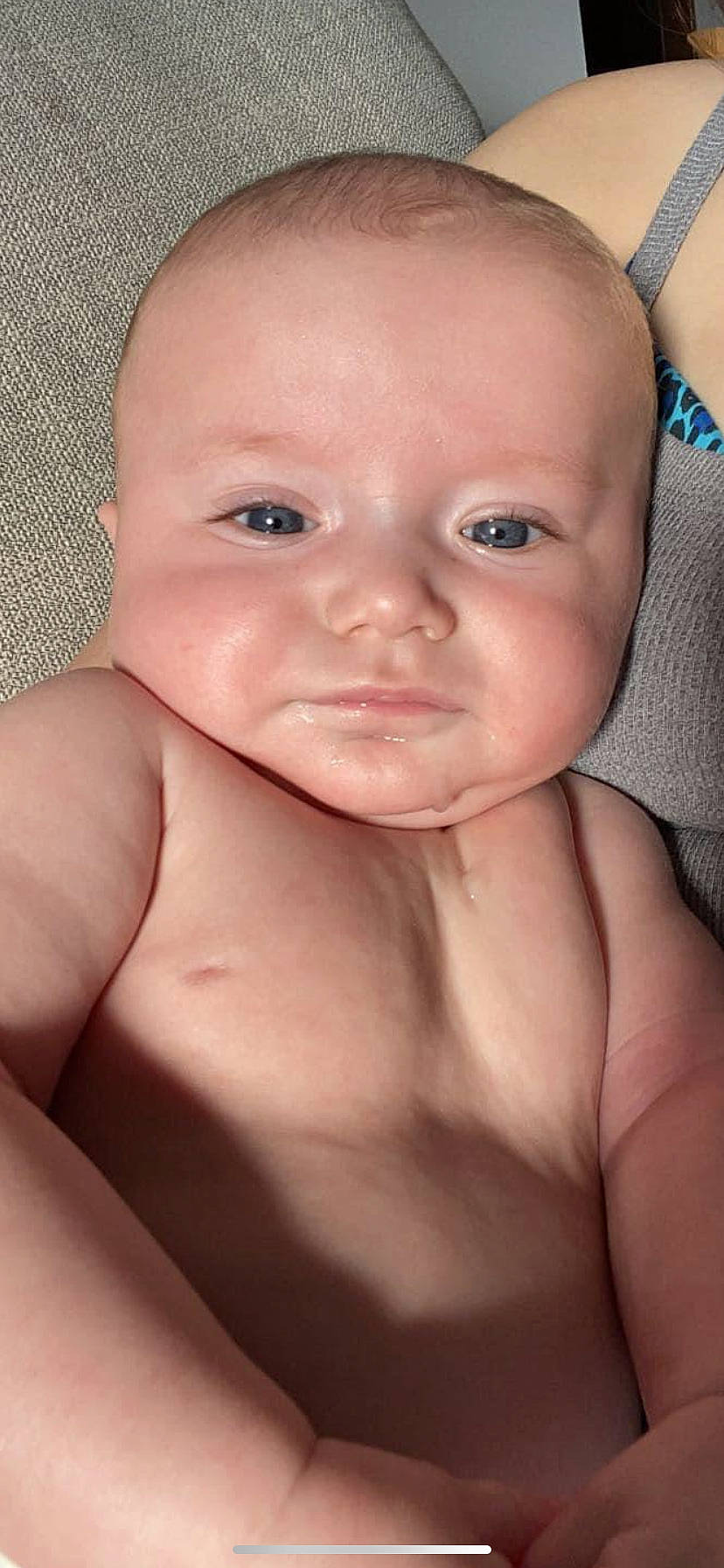 Karsyn joined the competition — help win amazing prizes! baby, cheek, chest, child, close_up, eye, eyebrow, eyelash, finger, gesture, iris, lip, mouth, nose, person, skin, stomach, throat, thumb, toddler