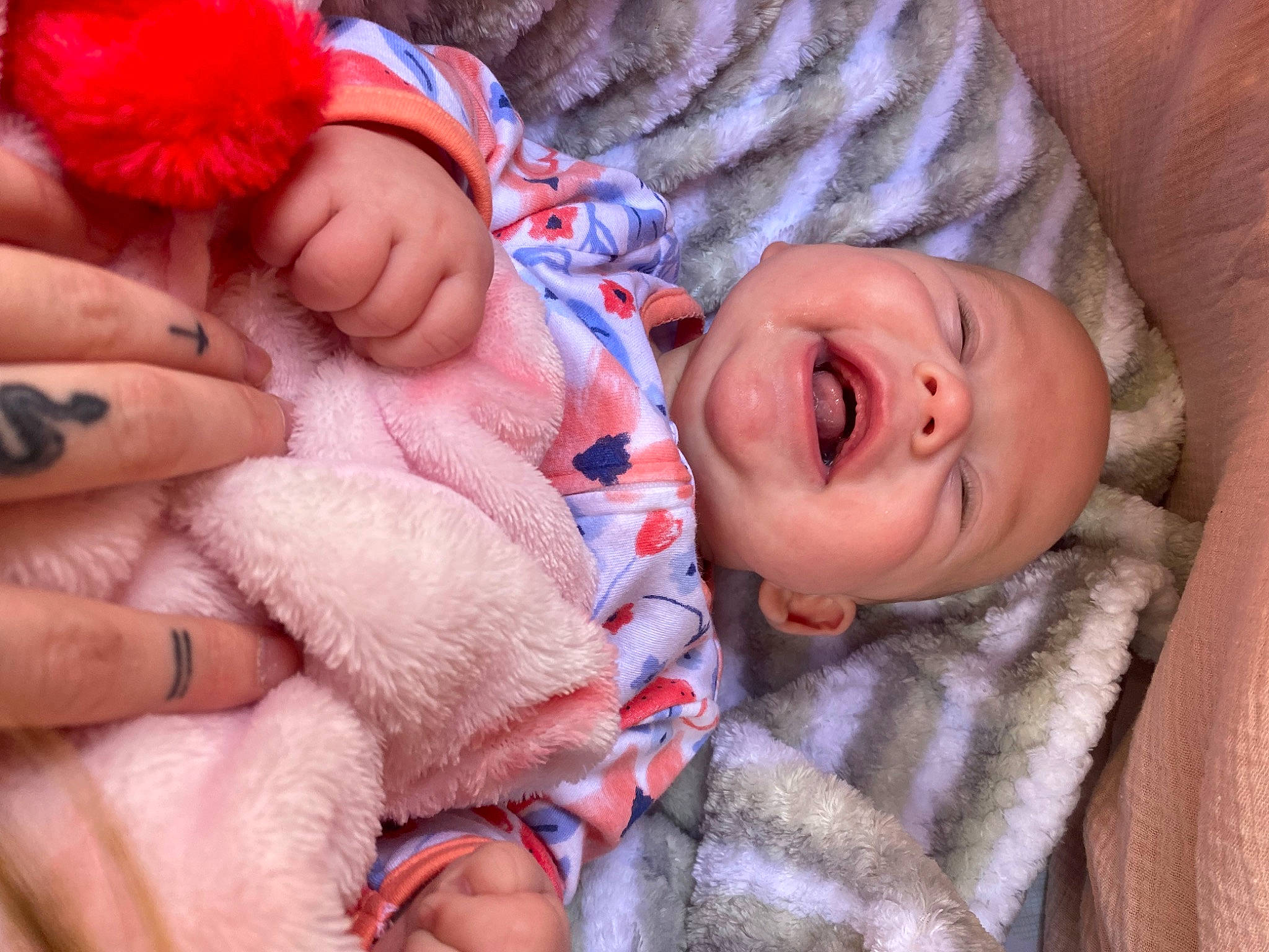 Evelyn joined the competition — help win amazing prizes! baby, baby_sleeping, baby_toddler_clothing, cheek, child, comfort, finger, happy, head, linens, lip, mouth, nail, nose, person, pink, skin, smile, thigh, thumb