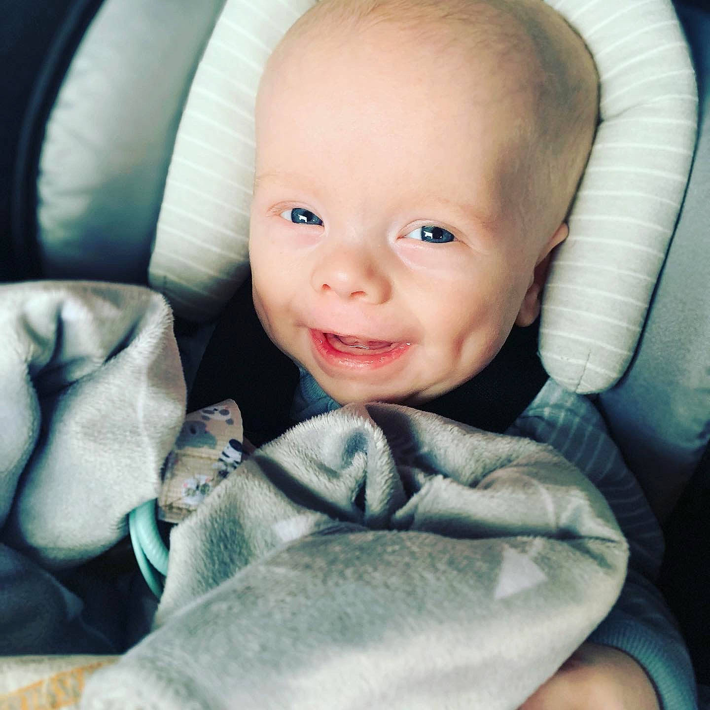 Jaxson joined the competition — help win amazing prizes! auto_part, azure, baby, baby_in_car_seat, baby_toddler_clothing, car_seat, cheek, child, comfort, face, finger, flash_photography, happy, head_restraint, iris, nose, person, seat_belt, skin, smile