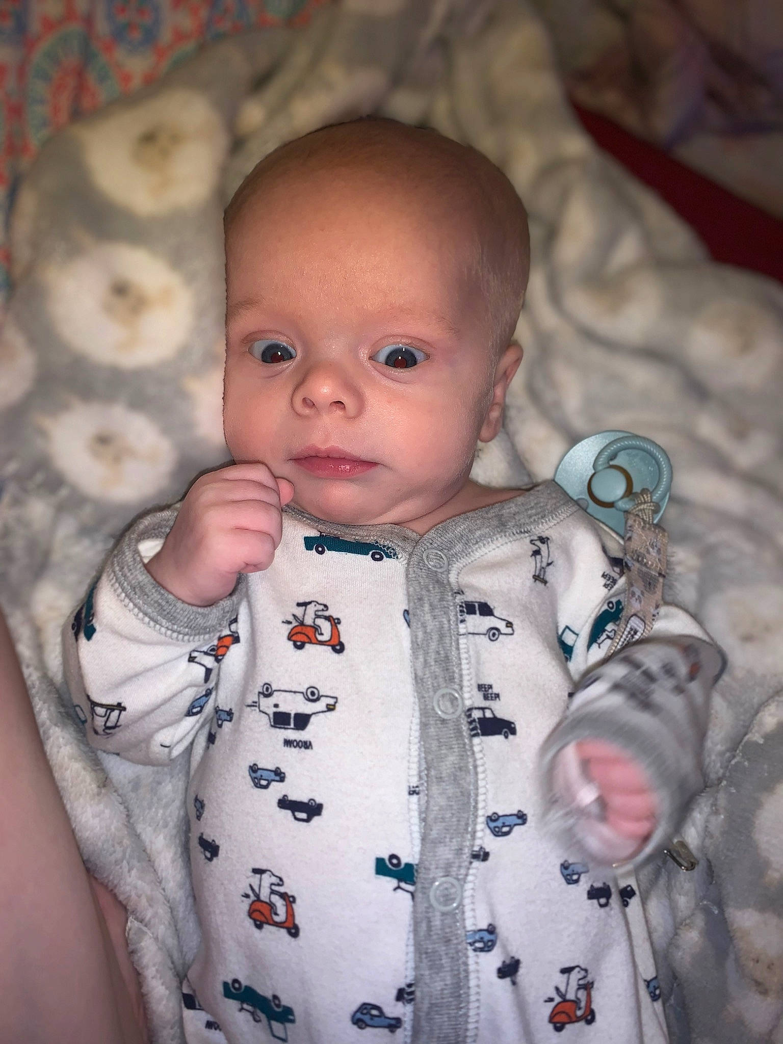 Jaxson is registered to the contest to win money with this photo: baby, baby_toddler_clothing, cheek, chin, collar, eye, eyebrow, face, facial_expression, head, human, iris, lip, mammal, nose, organ, person, product, skin, sleeve