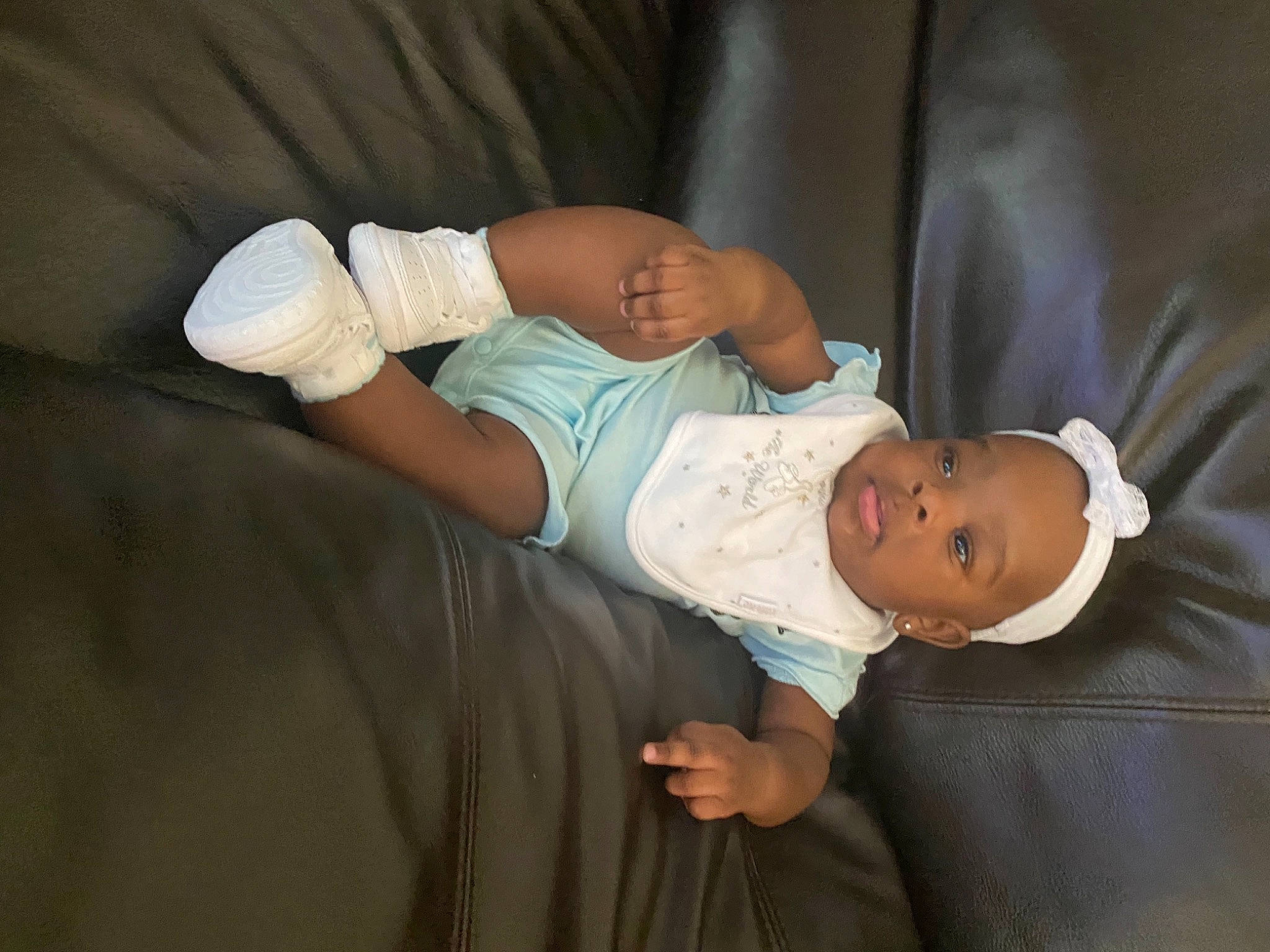 Kamaria joined the competition — help win amazing prizes! abdomen, baby, baby_products, baby_sleeping, baby_toddler_clothing, child, comfort, elbow, gesture, hand, hat, health_care, knee, linens, nail, person, service, sitting, sleeve, smile