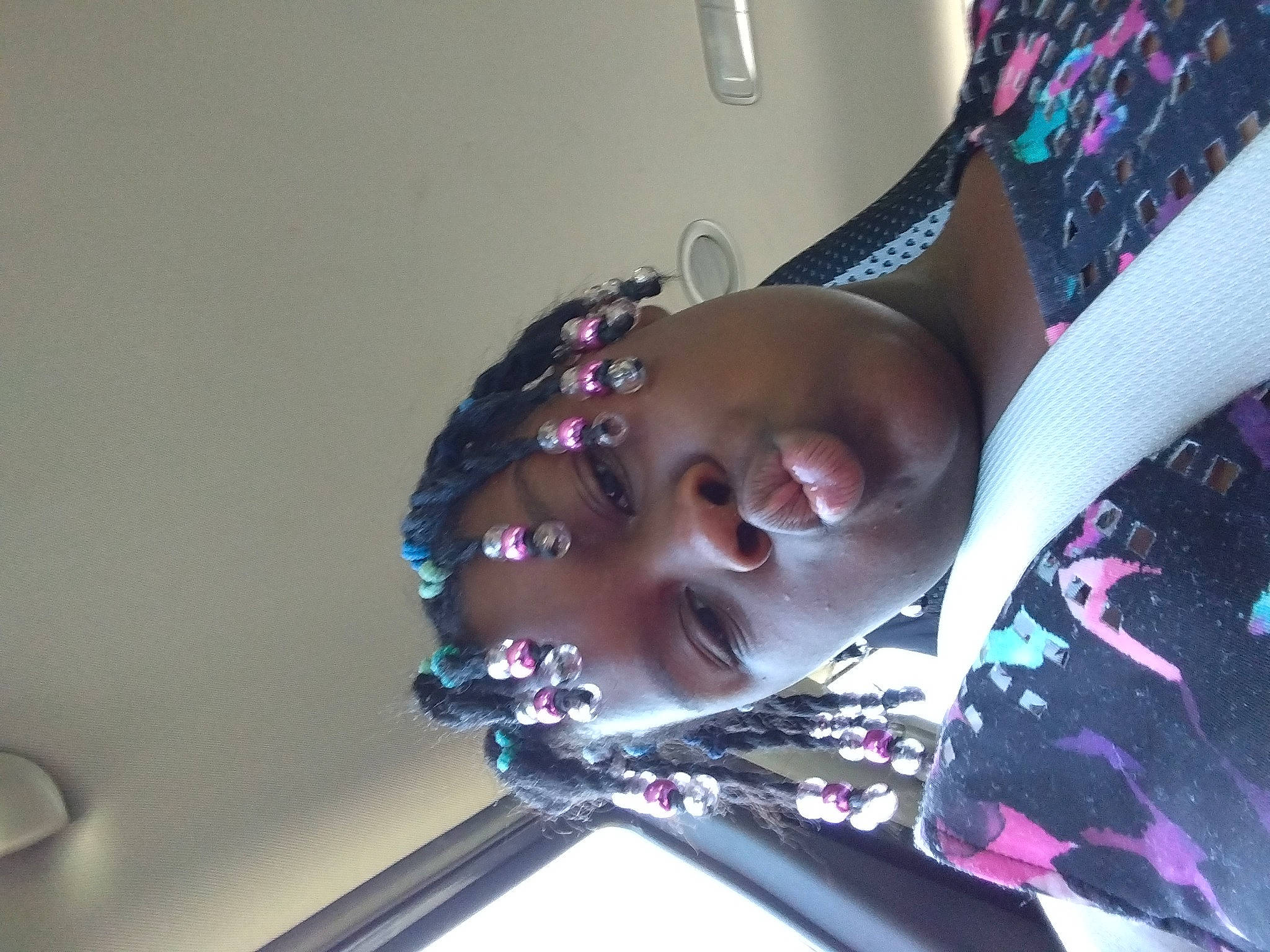 Jameica joined the competition — help win amazing prizes! baby, black_hair, cheek, child, electric_blue, eyebrow, eyelash, eyewear, fashion_accessory, fun, hairstyle, head, lip, magenta, mouth, neck, pattern, person, pink, purple