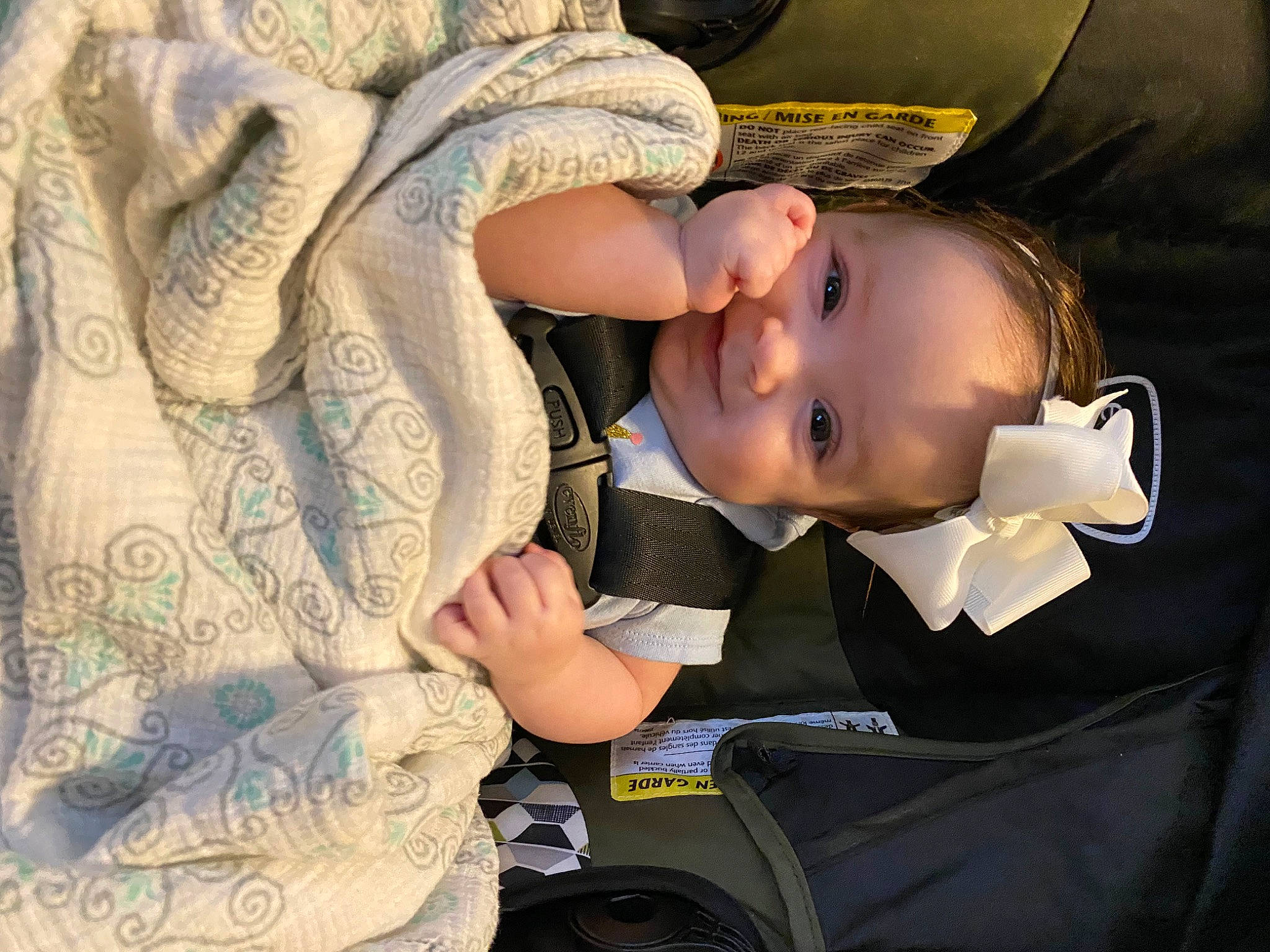 Hannah joined the competition — help win amazing prizes! auto_part, baby, baby_carriage, baby_products, baby_toddler_clothing, car_seat, child, comfort, fun, grass, happy, pattern, person, plant, sitting, smile, suit, sunglasses, tie, toddler