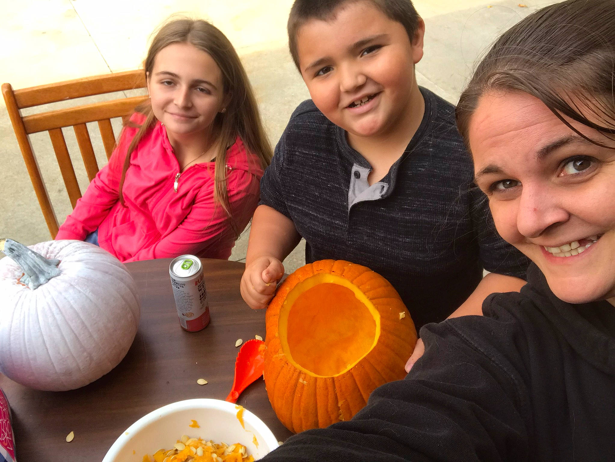 Angelo joined the competition — help win amazing prizes! calabaza, cuisine, dish, event, face, hair, happy, head, jacket, joy, leisure, orange, person, plate, pumpkin, recreation, sharing, smile, t_shirt, table