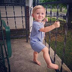 Richard joined the competition — help win amazing prizes! baby, child, fun, leg, outdoor_play_equipment, person, play, playground, smile, swing, toddler, vacation