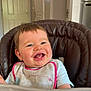 Alessio a rejoint le concours — aidez-le/la à gagner de superbes lots ! appliance, baby, bib, child, clothing, door, face, food, furniture, hair, happy, high_chair, home, indoor, messy, person, seat, skin, smiling, teeth