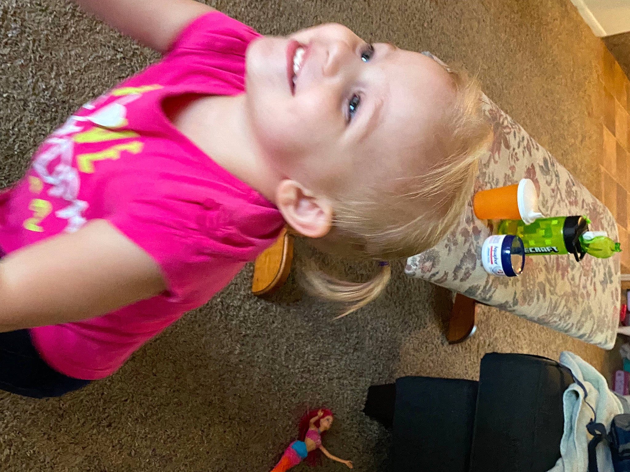 Zelda is registered to the contest to win money with this photo: baby, baby_products, baby_toddler_clothing, bottle, cheek, child, fun, happy, hat, head, joy, mouth, nose, person, plastic_bottle, play, skin, sleeve, smile, toddler