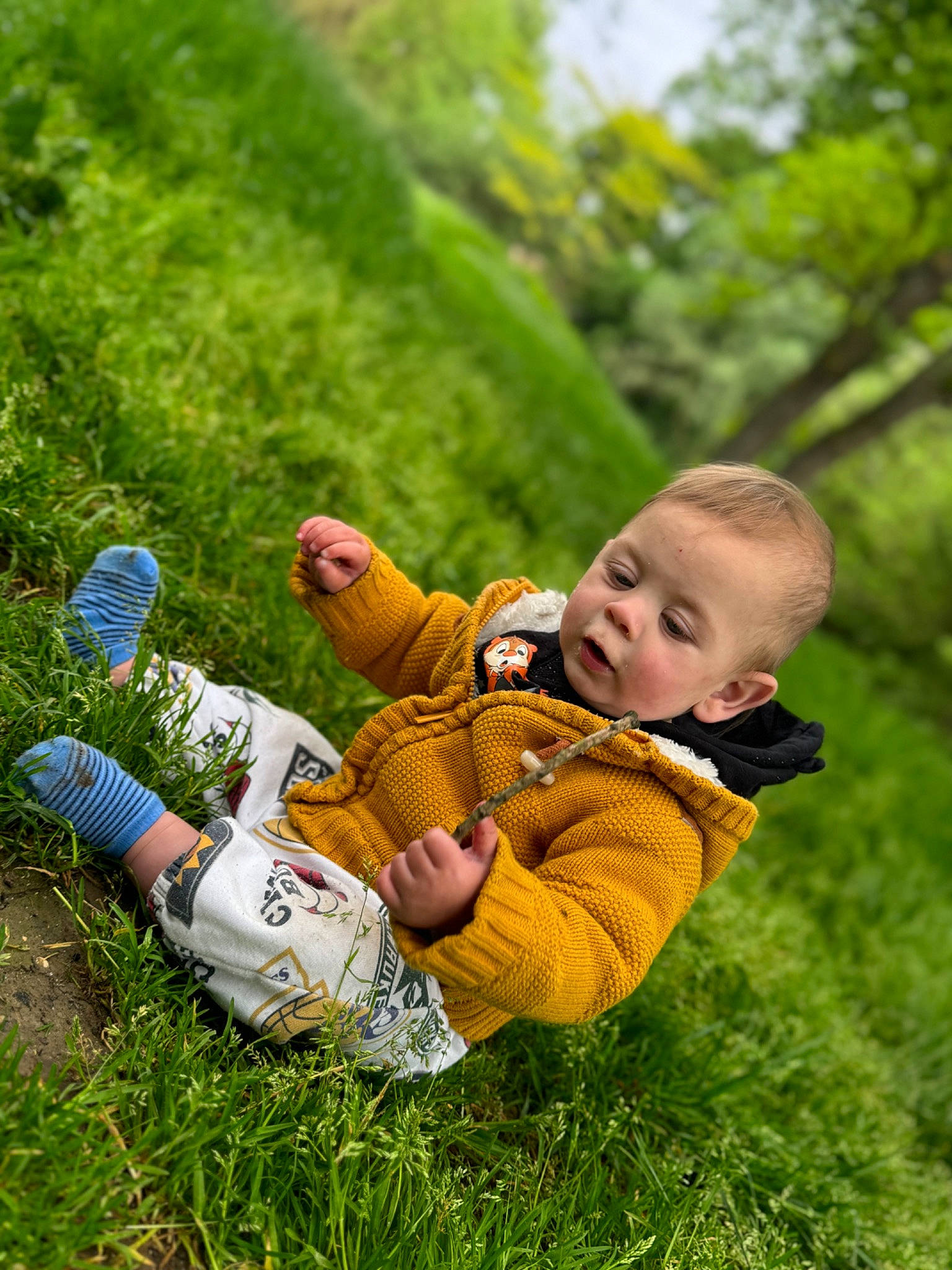 Katalidza a rejoint le concours — aidez-le/la à gagner de superbes lots ! baby, child, fun, grass, grassland, happy, landscape, lawn, leisure, meadow, natural_landscape, people_in_nature, person, plant, play, recreation, sitting, soil, toddler, tree