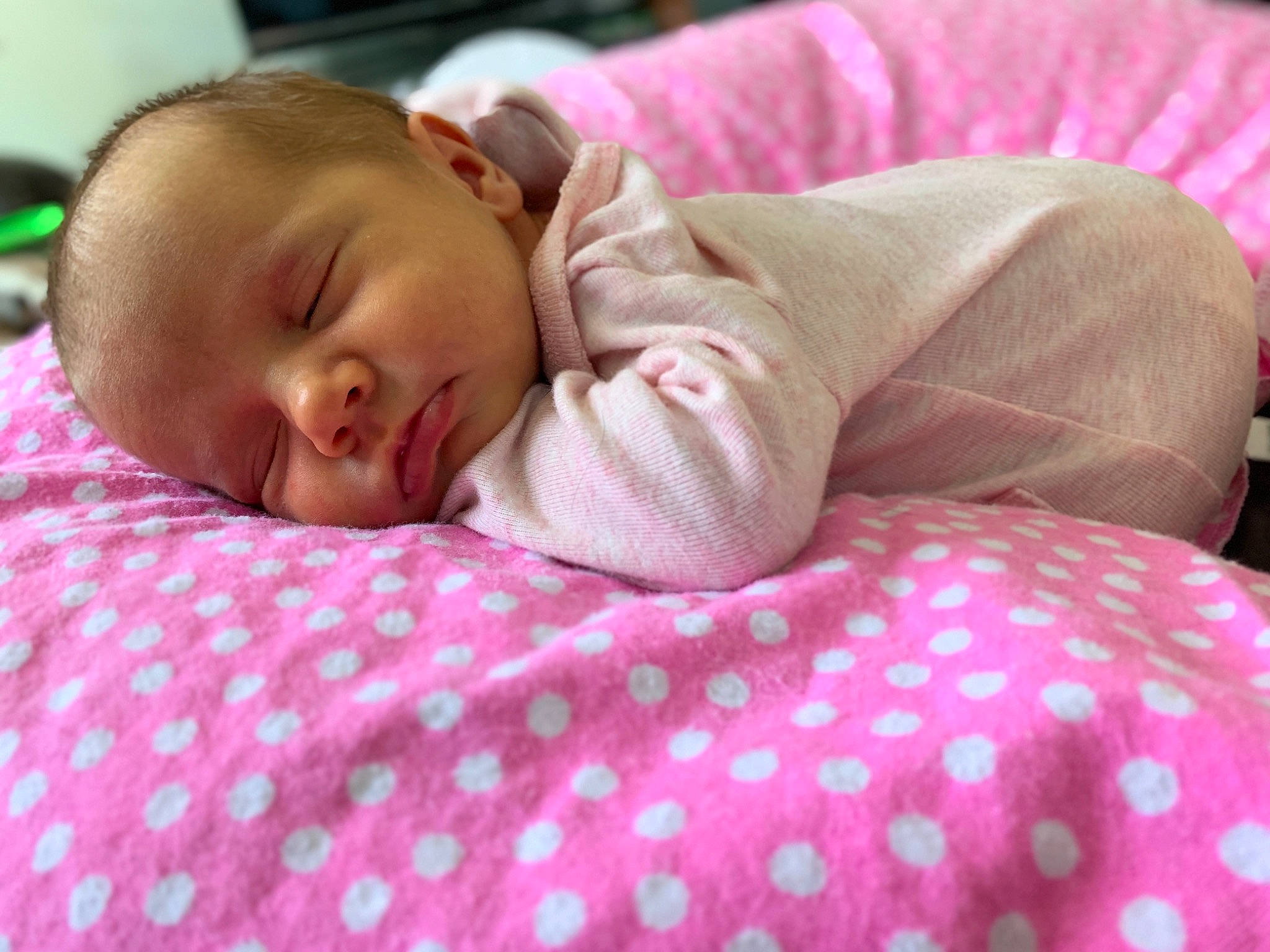 Araya joined the competition — help win amazing prizes! baby, baby_sleeping, bedding, bedtime, blanket, cheek, child, comfort, linens, nap, pattern, person, pink, skin, sleep, textile, toddler