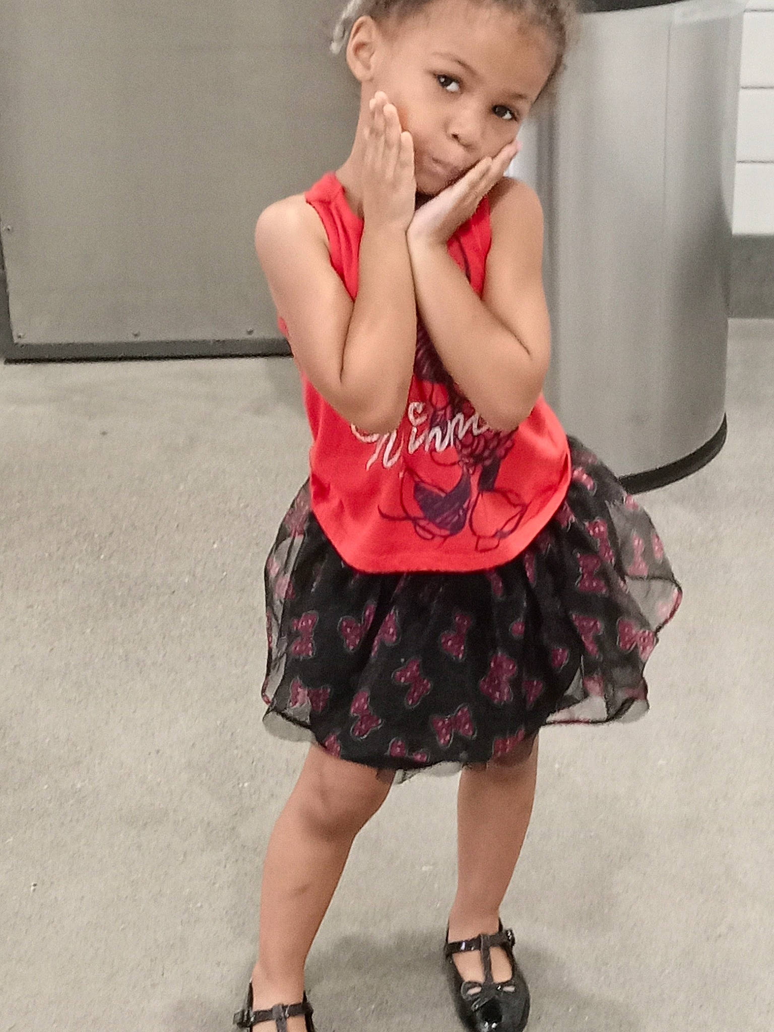 Tamari joined the competition — help win amazing prizes! baby_toddler_clothing, blond, child, day_dress, dress, fashion_design, flash_photography, foot, fun, happy, human_leg, knee, magenta, one_piece_garment, pattern, person, sandal, sleeve, thigh, toddler