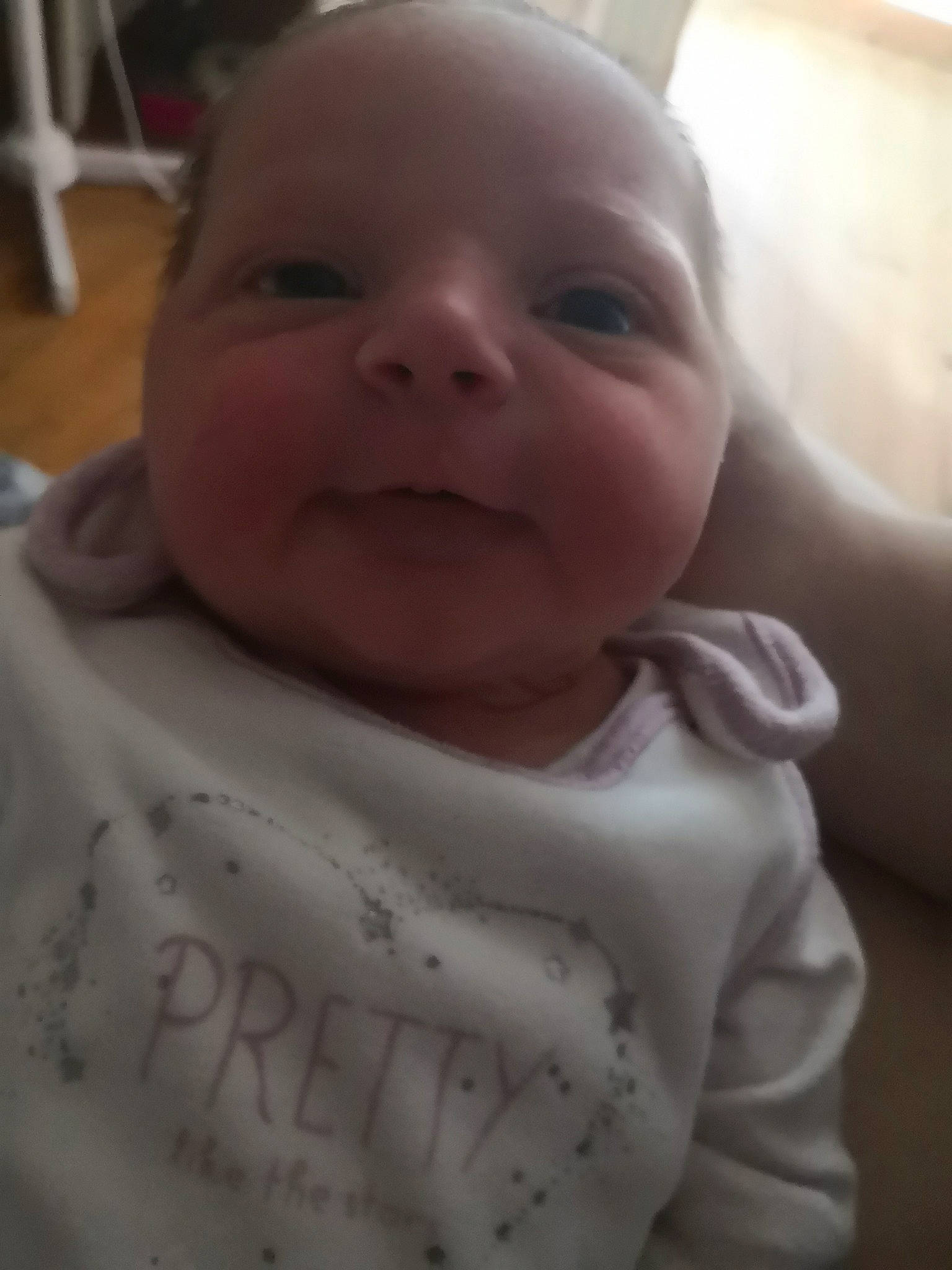 Salomé participe au concours pour gagner de l'argent avec cette photo : baby, cheek, child, chin, close_up, ear, eye, eyebrow, face, facial_expression, forehead, head, laugh, lip, mouth, nose, person, skin, smile, toddler