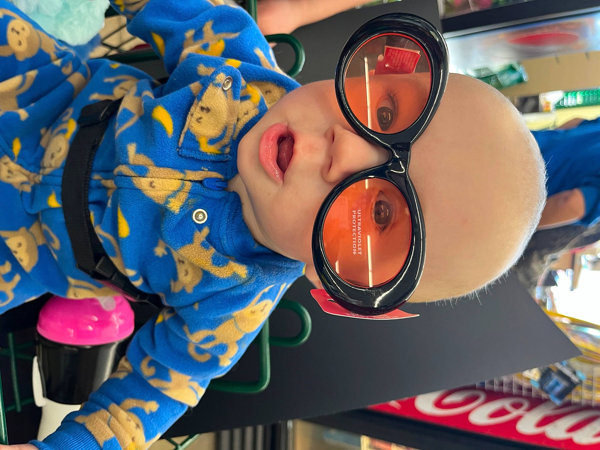 Bret joined the competition — help win amazing prizes! audio_equipment, baby, baby_products, baby_toddler_clothing, cheek, child, eyewear, fun, goggles, hat, person, personal_protective_equipment, room, sunglasses, toddler
