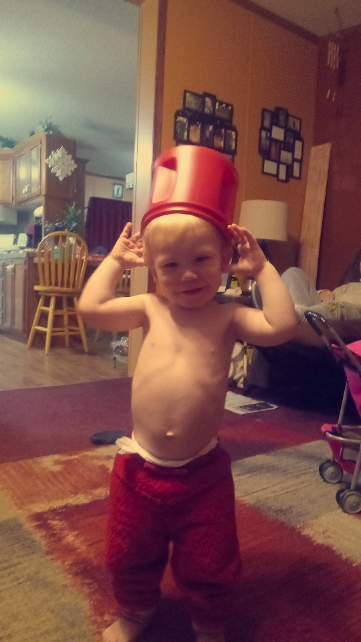 Drake joined the competition — help win amazing prizes! abdomen, baby, chair, chest, child, event, floor, flooring, fun, happy, hat, muscle, party_supply, people, person, picture_frame, smile, standing, thumb, toddler