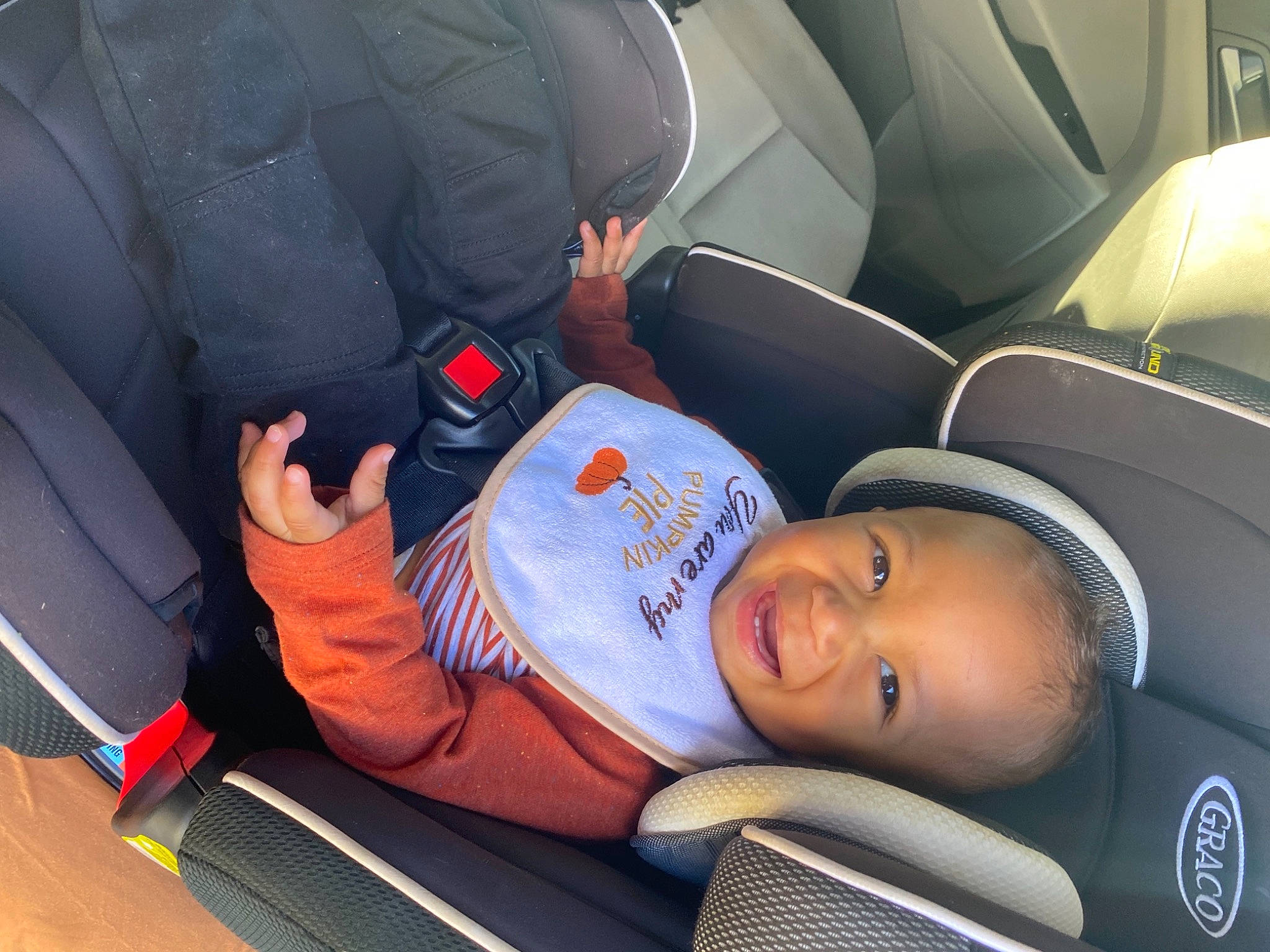 Jamal joined the competition — help win amazing prizes! auto_part, automotive_design, automotive_exterior, baby_in_car_seat, car_seat, car_seat_cover, comfort, electric_blue, family_car, head_restraint, mode_of_transport, motor_vehicle, passenger, person, product, seat_belt, smile, toddler, vehicle, vehicle_door