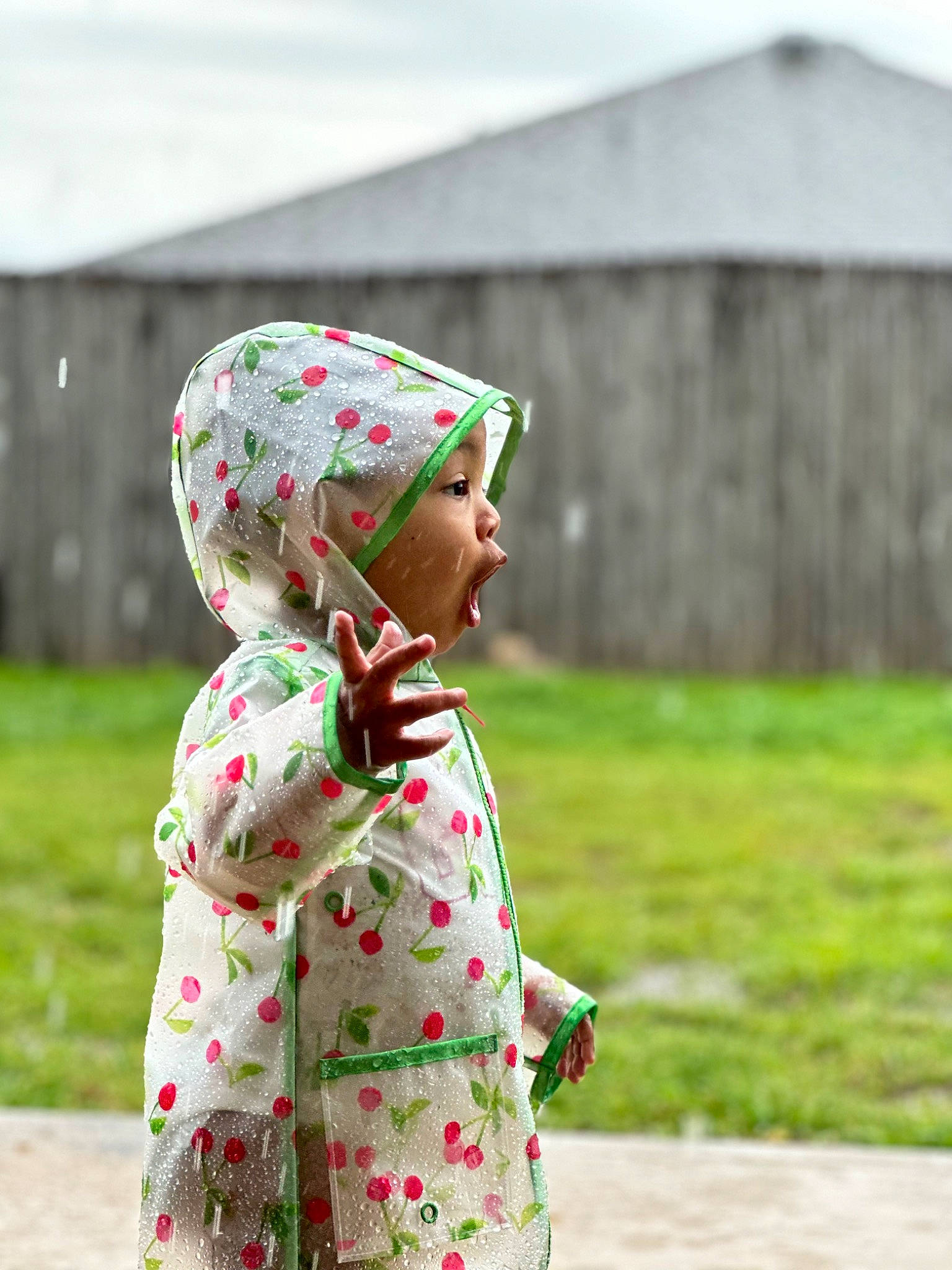 Zuri is registered to the contest to win money with this photo: baby, baby_toddler_clothing, child, costume, fun, fur, grass, grassland, happy, magenta, pattern, people_in_nature, person, portrait_photography, sleeve, toddler, tradition, winter