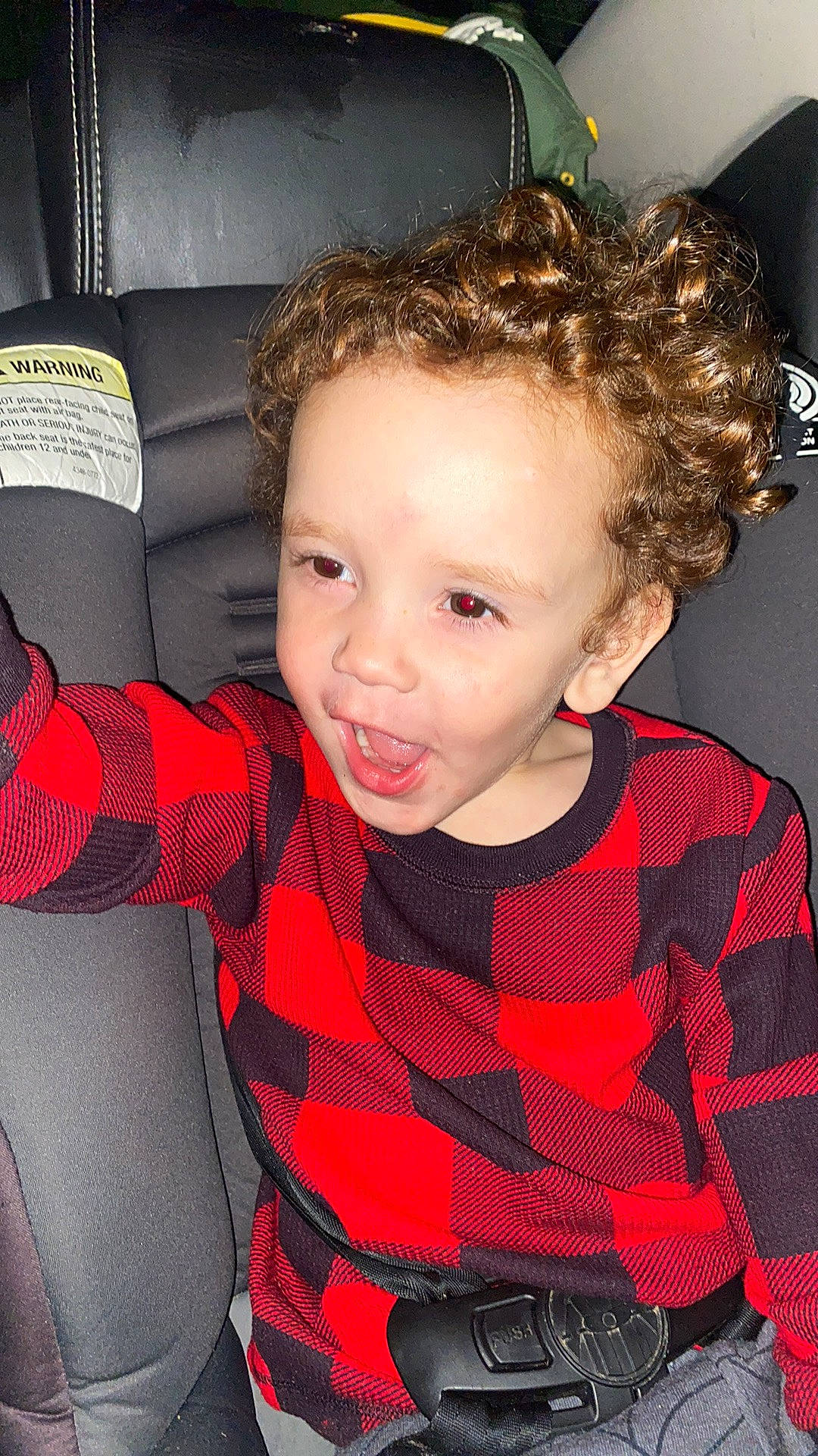 Jeremiah is registered to the contest to win money with this photo: baby_toddler_clothing, cheek, chin, cool, eye, face, flash_photography, hair, happy, head, human_body, iris, lip, neck, person, plaid, skin, sleeve, smile, tartan