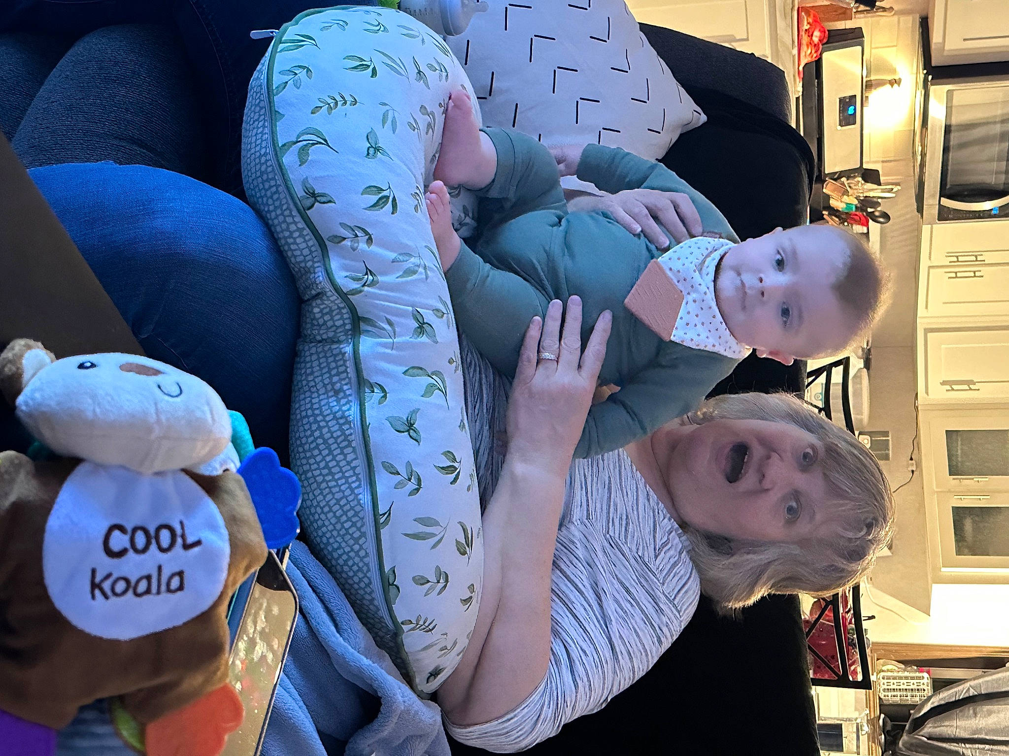 Kolton joined the competition — help win amazing prizes! baby, baby_products, child, comfort, electric_blue, event, fun, happy, hat, headgear, home_appliance, person, product, room, sitting, snapshot, stuffed_toy, surprise, textile, toddler