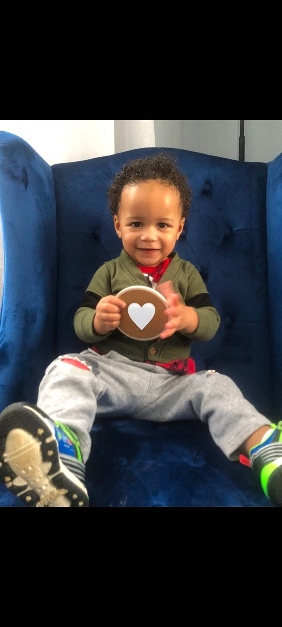 Alexzander joined the competition — help win amazing prizes! arm, baby, baby_toddler_clothing, child, comfort, couch, fun, hair, happy, head, joy, lap, leg, leisure, person, play, recreation, sitting, smile, t_shirt