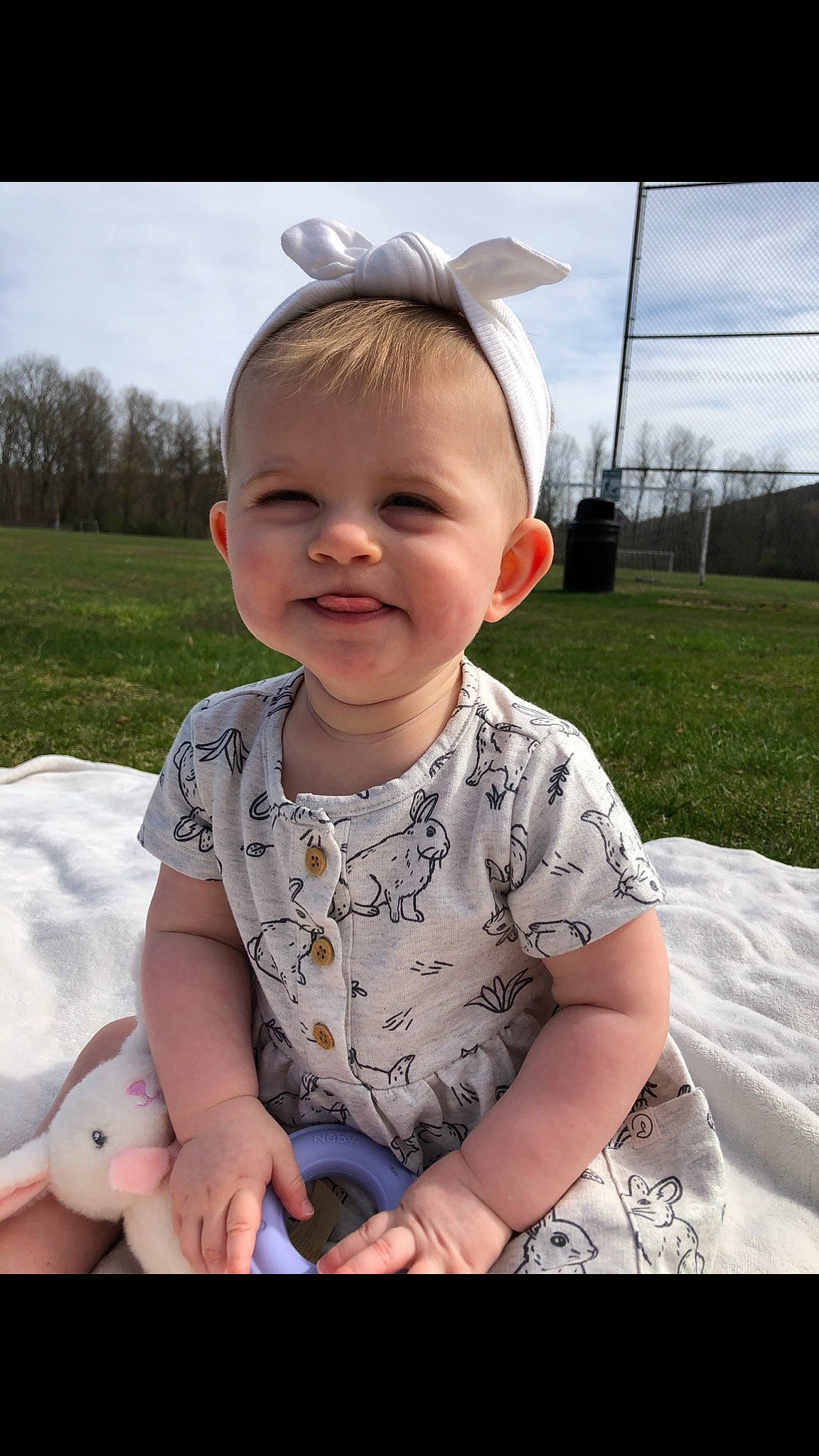 Savanah joined the competition — help win amazing prizes! baby, baby_toddler_clothing, cheek, cloud, cool, dress, finger, grass, happy, head, iris, joy, lip, nose, person, plant, skin, sky, sleeve, smile