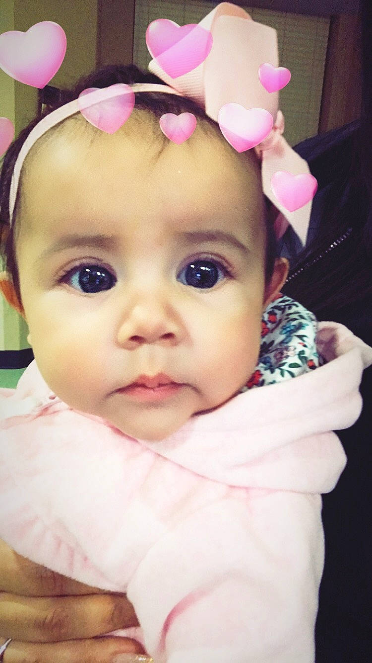 Laylah joined the competition — help win amazing prizes! beauty, cheek, child, ear, eye, face, fun, girl, hair_accessory, happiness, head, headband, infant, iris, lip, person, pink, product, skin, smile