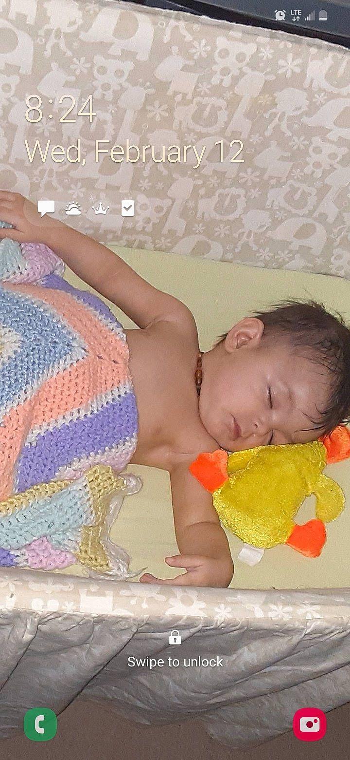 Na'Omi is registered to the contest to win money with this photo: baby, bedtime, birth, child, nap, person, product, sleep, textile, toddler