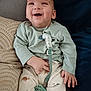 Ayden participe au concours pour gagner de l'argent avec cette photo : baby, casual, child, clothing, comfort, couch, cute, expression, fabric, face, hand, happy, home, indoors, infant, pacifier, pillow, sitting, smiling, young_child