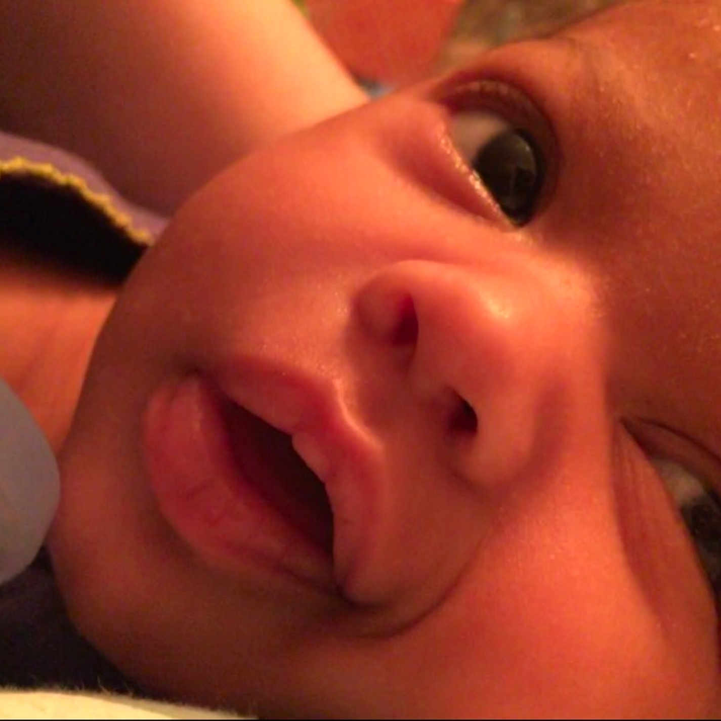 Hayden Brielle is registered to the contest to win money with this photo: cheek, child, chin, close_up, ear, eye, eyebrow, eyelash, face, finger, forehead, hand, head, infant, lip, mouth, nail, nose, skin, smile