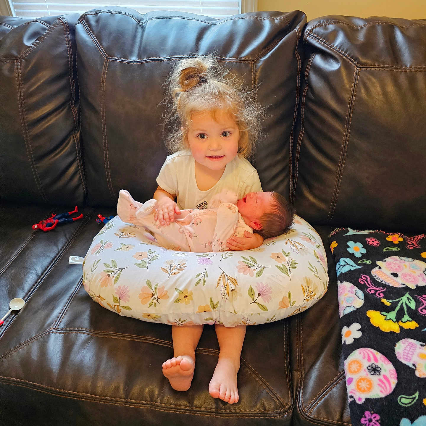 Willow is registered to the contest to win money with this photo: animal, architecture, baby, building, canine, child, couch, cushion, face, female, furniture, girl, head, homedecor, newborn, people, person, photography, pillow, portrait