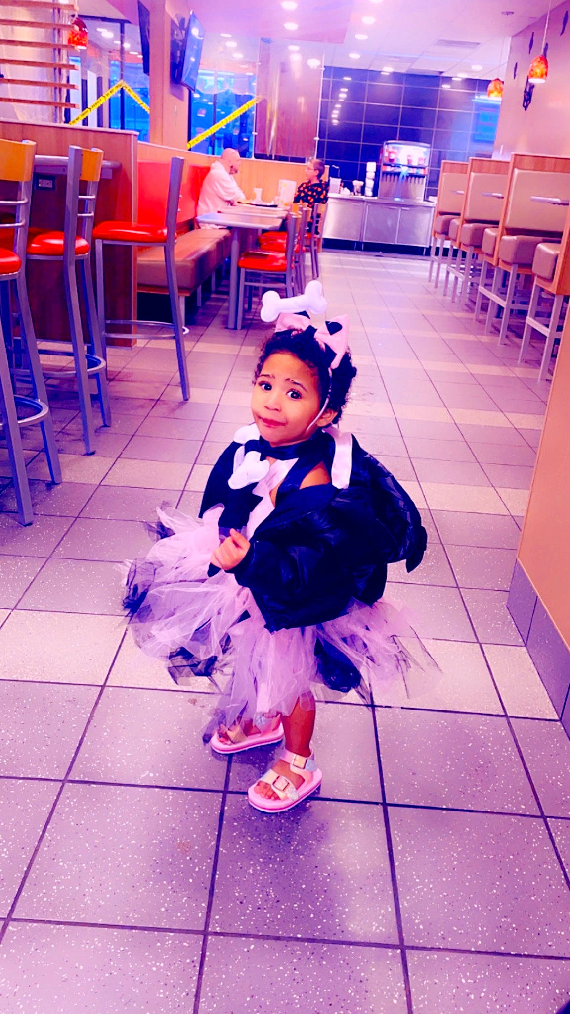 Valentina joined the competition — help win amazing prizes! blue, chair, electric_blue, event, floor, flooring, fun, happy, hat, human_leg, leisure, light, lighting, magenta, person, pink, purple, shoe, snapshot, standing