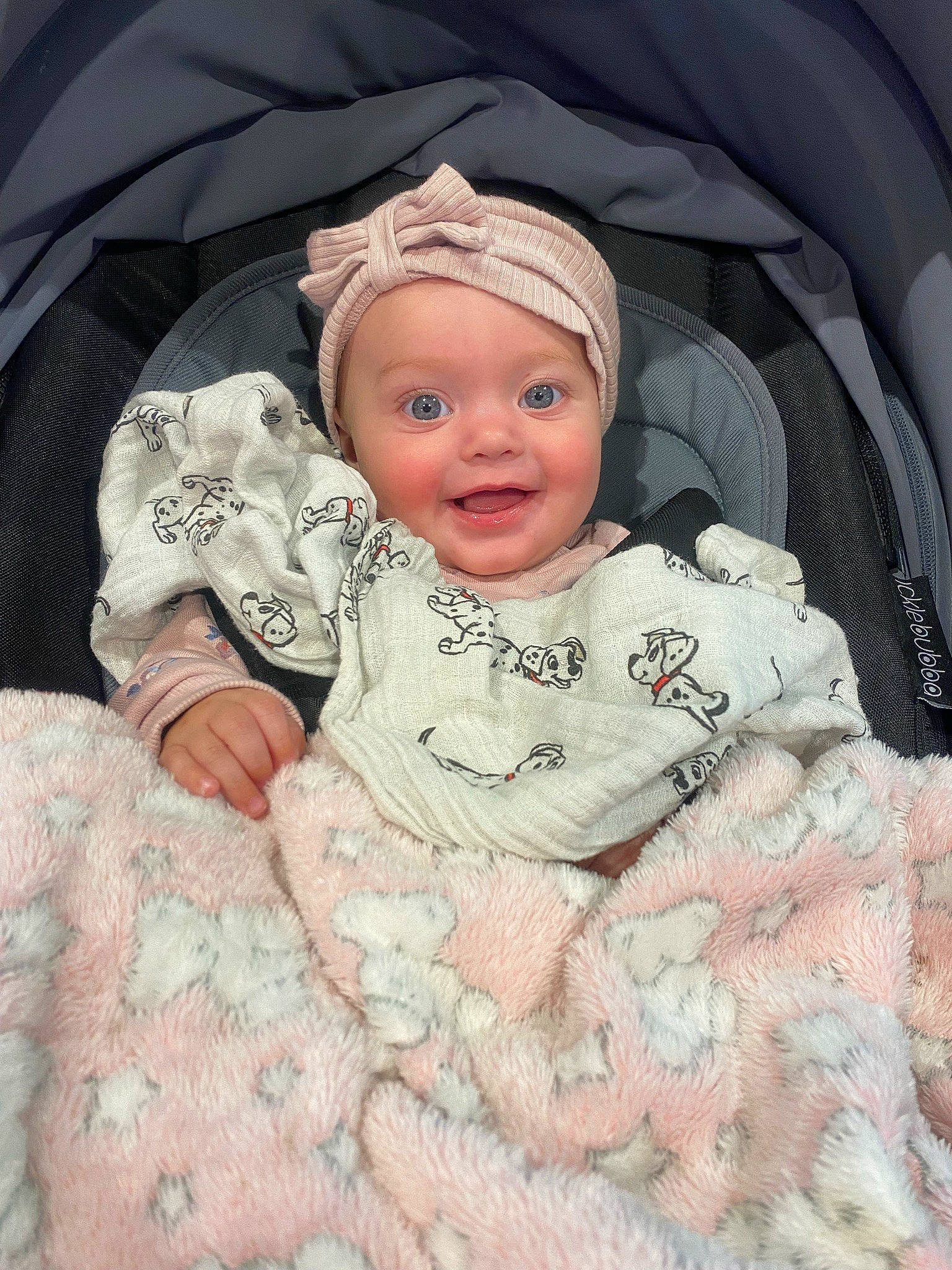 Rosalie joined the competition — help win amazing prizes! auto_part, baby, baby_carriage, baby_products, baby_safety, baby_toddler_clothing, car_seat, cheek, child, comfort, happy, headwear, infant_bed, linens, outerwear, pattern, person, skin, sleeve, smile
