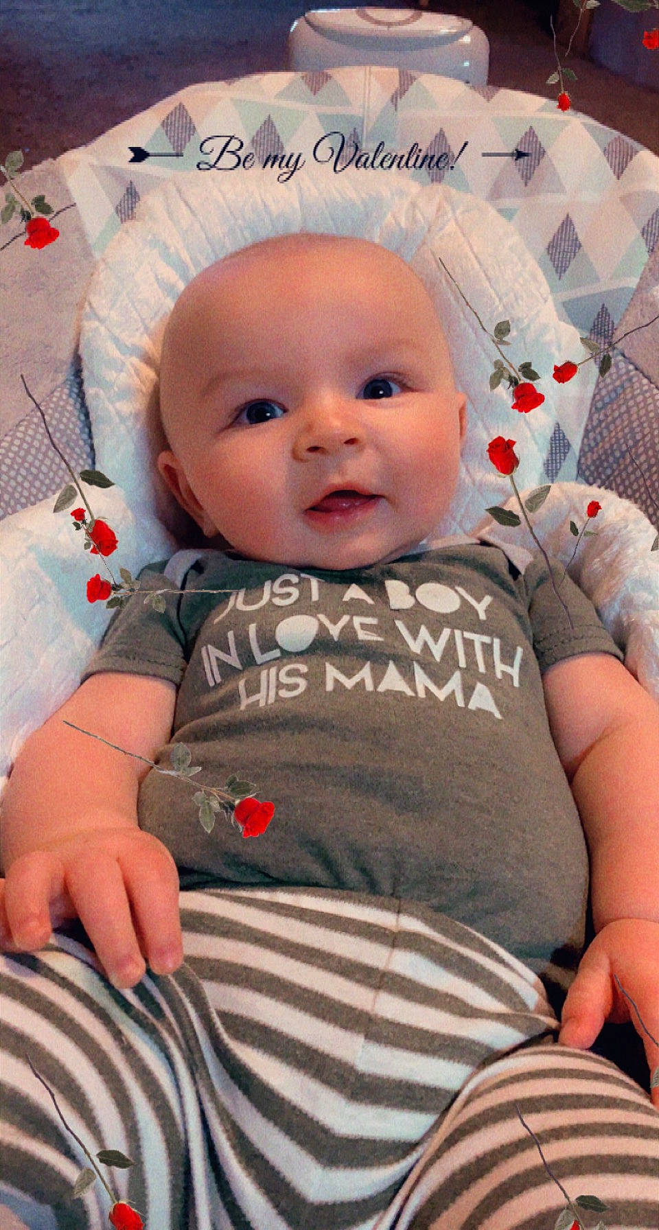 Derek is registered to the contest to win money with this photo: arm, baby, baby_toddler_clothing, cheek, chin, eye, face, facial_expression, happy, head, iris, lip, mammal, mouth, nose, organ, person, skin, sleeve, smile