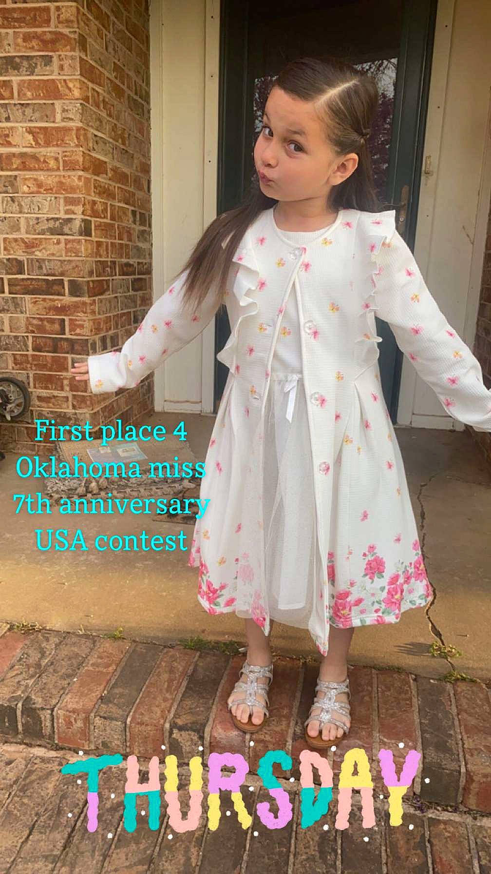 Lakenzie joined the competition — help win amazing prizes! beauty, brickwork, child, clothing, day_dress, dress, fashion, fashion_design, font, formal_wear, happy, magenta, pattern, person, photograph, pink, skin, sleeve, snapshot, textile