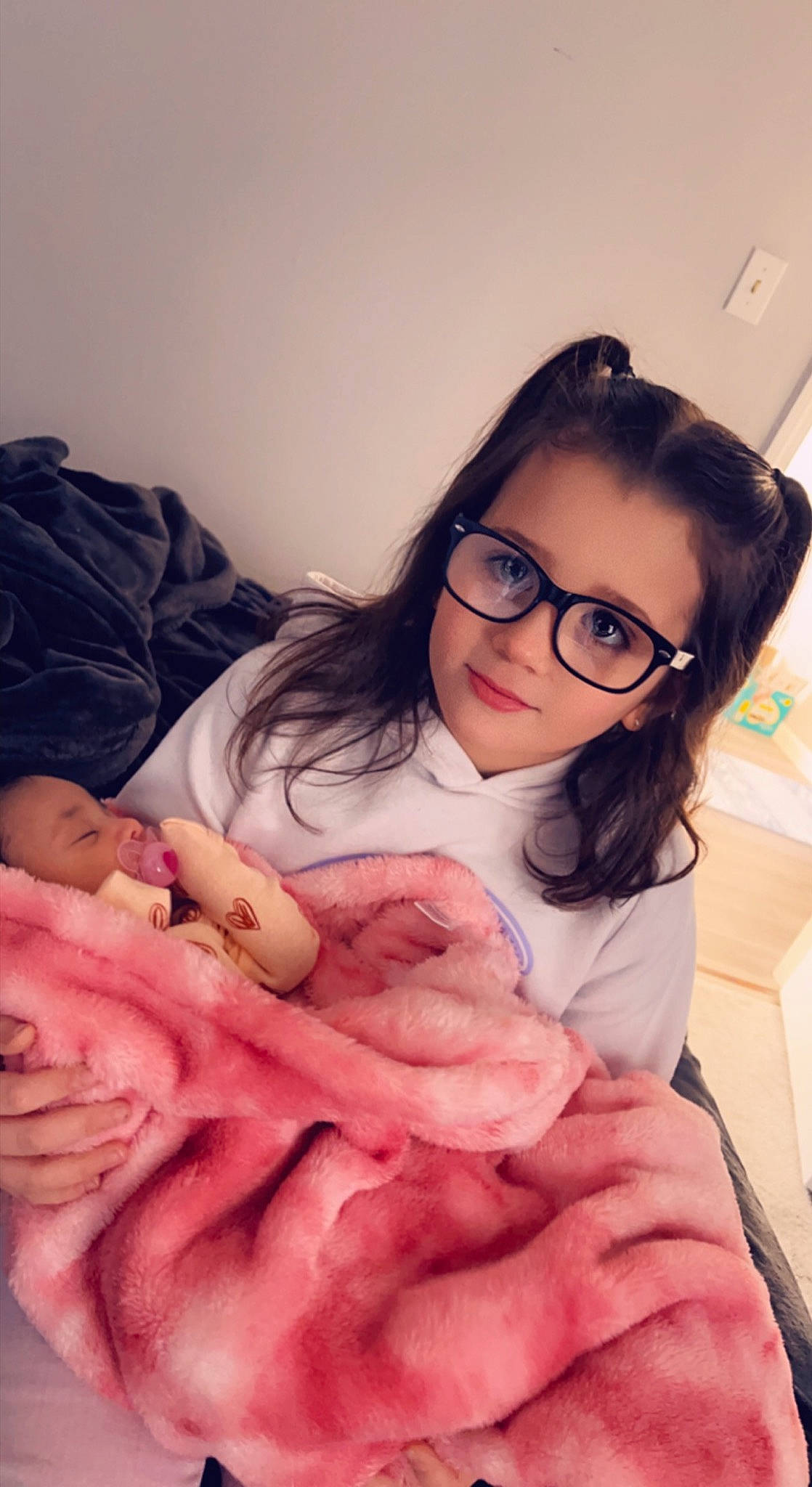 Sophia joined the competition — help win amazing prizes! cheek, chin, comfort, eyebrow, eyelash, eyewear, face, facial_expression, finger, gesture, glasses, hand, joint, lip, mammal, mouth, neck, nose, person, skin