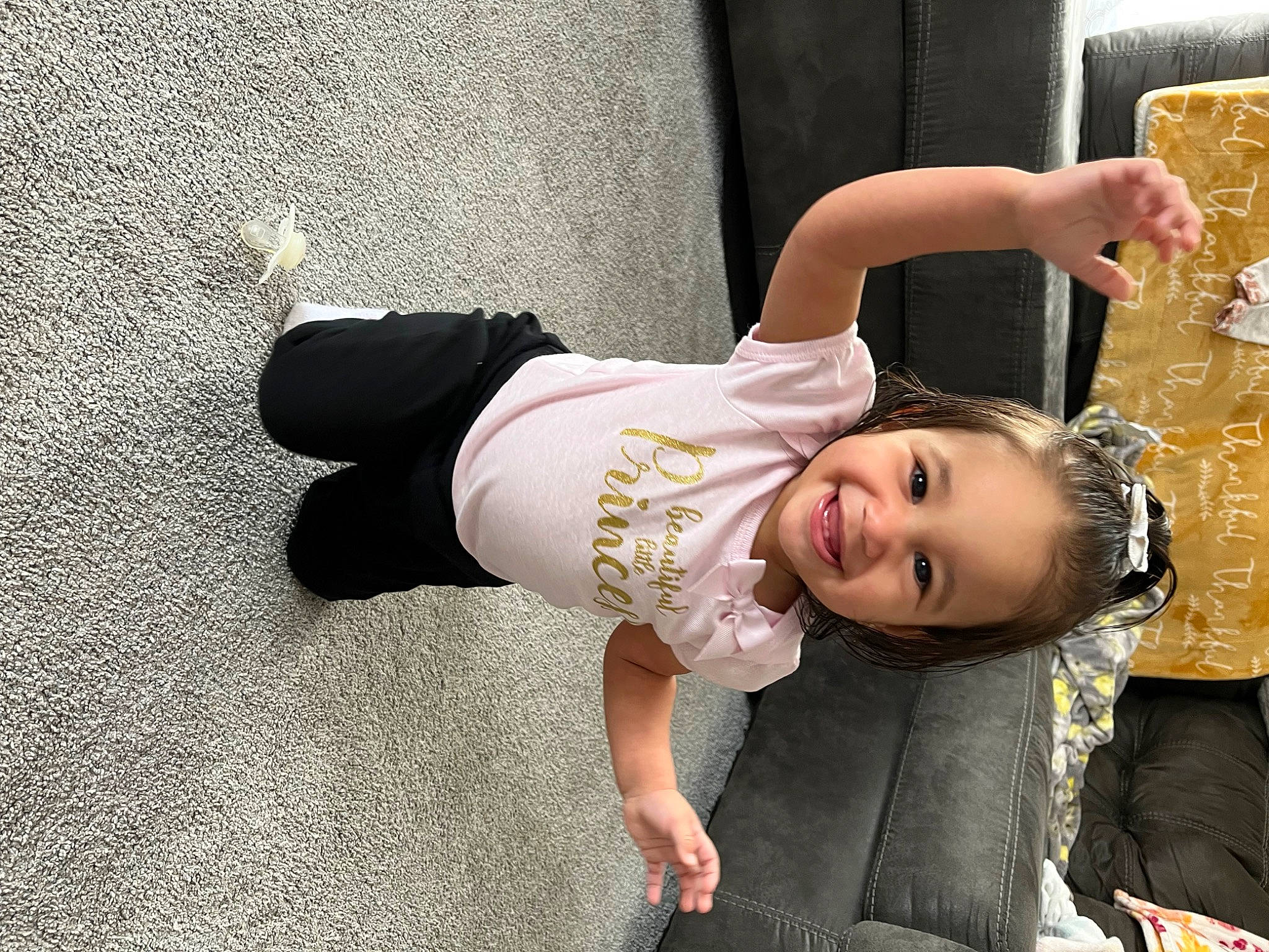 Isabella joined the competition — help win amazing prizes! child, event, flash_photography, fun, grass, happy, human_leg, joy, leisure, person, sandal, sitting, smile, t_shirt, toddler, tree, vacation