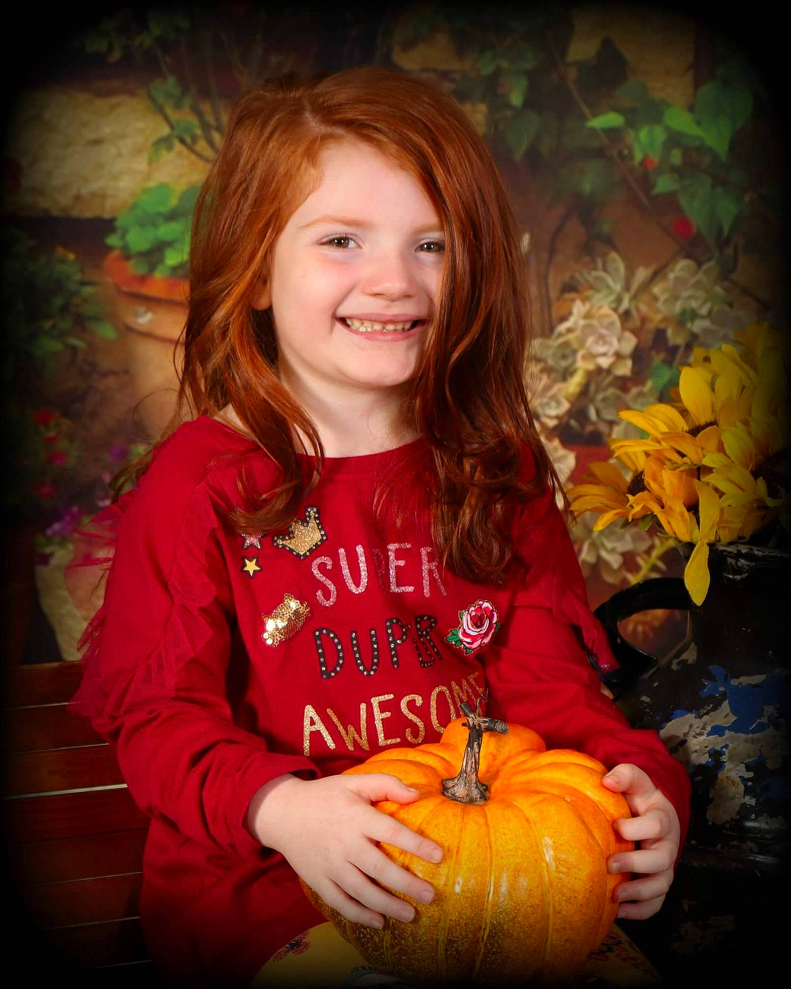Abigael is registered to the contest to win money with this photo: autumn, calabaza, child, child_model, cucurbita, food, fruit, gourd, joy, local_food, long_hair, person, plant, portrait, portrait_photography, pumpkin, smile, squash, trick_or_treat, vegetable