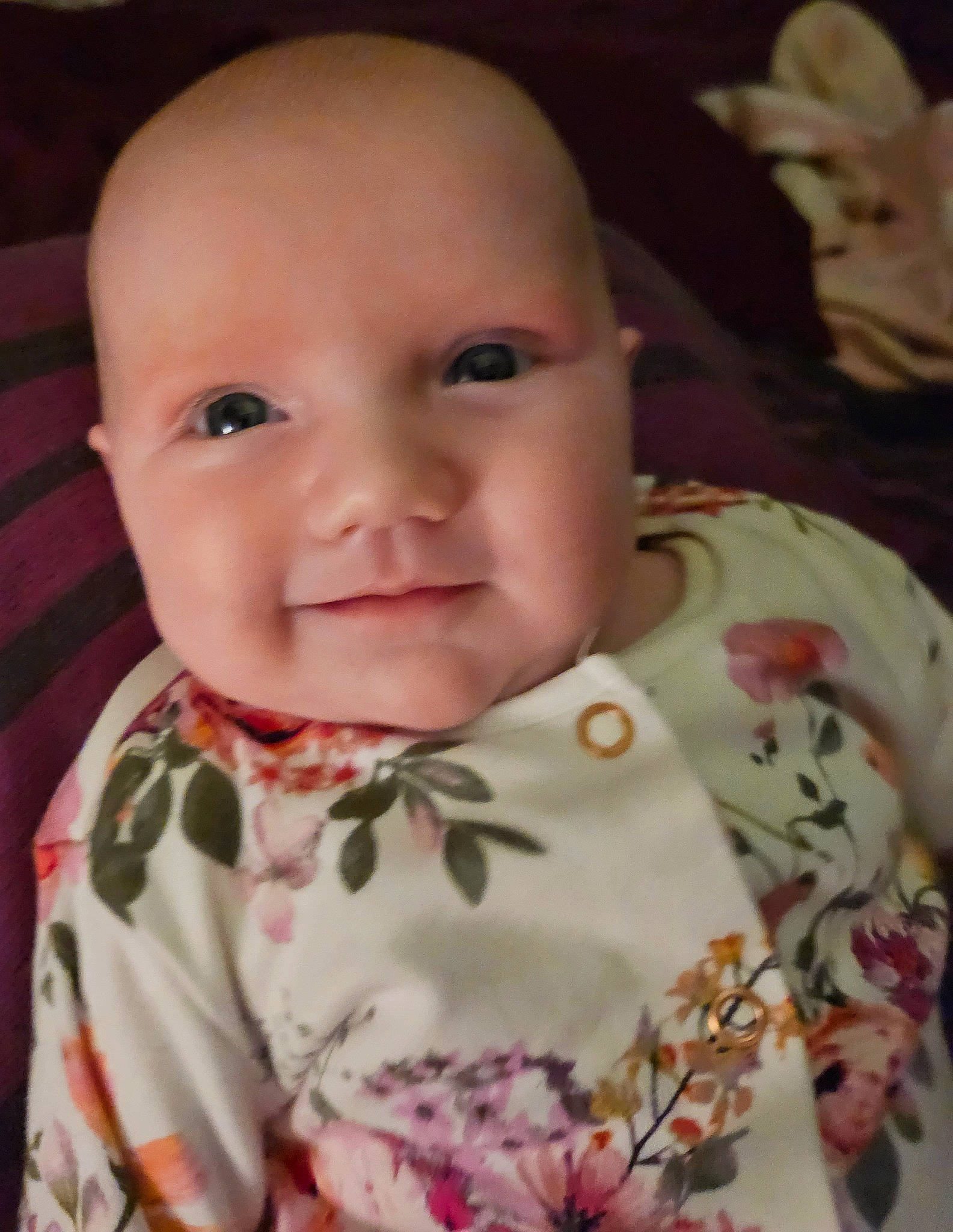 Sydney joined the competition — help win amazing prizes! baby, baby_toddler_clothing, cheek, chin, dress, eye, eyebrow, eyelash, face, facial_expression, happy, head, iris, lip, mouth, nose, person, pink, skin, sleeve