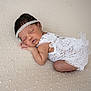 Maiya joined the competition — help win amazing prizes! baby, newborn, sleeping, lace, headband, pearl, infant, cute, resting, soft, blanket, texture, toddler, adorable, child, portrait, peaceful, closeup, young, sleep