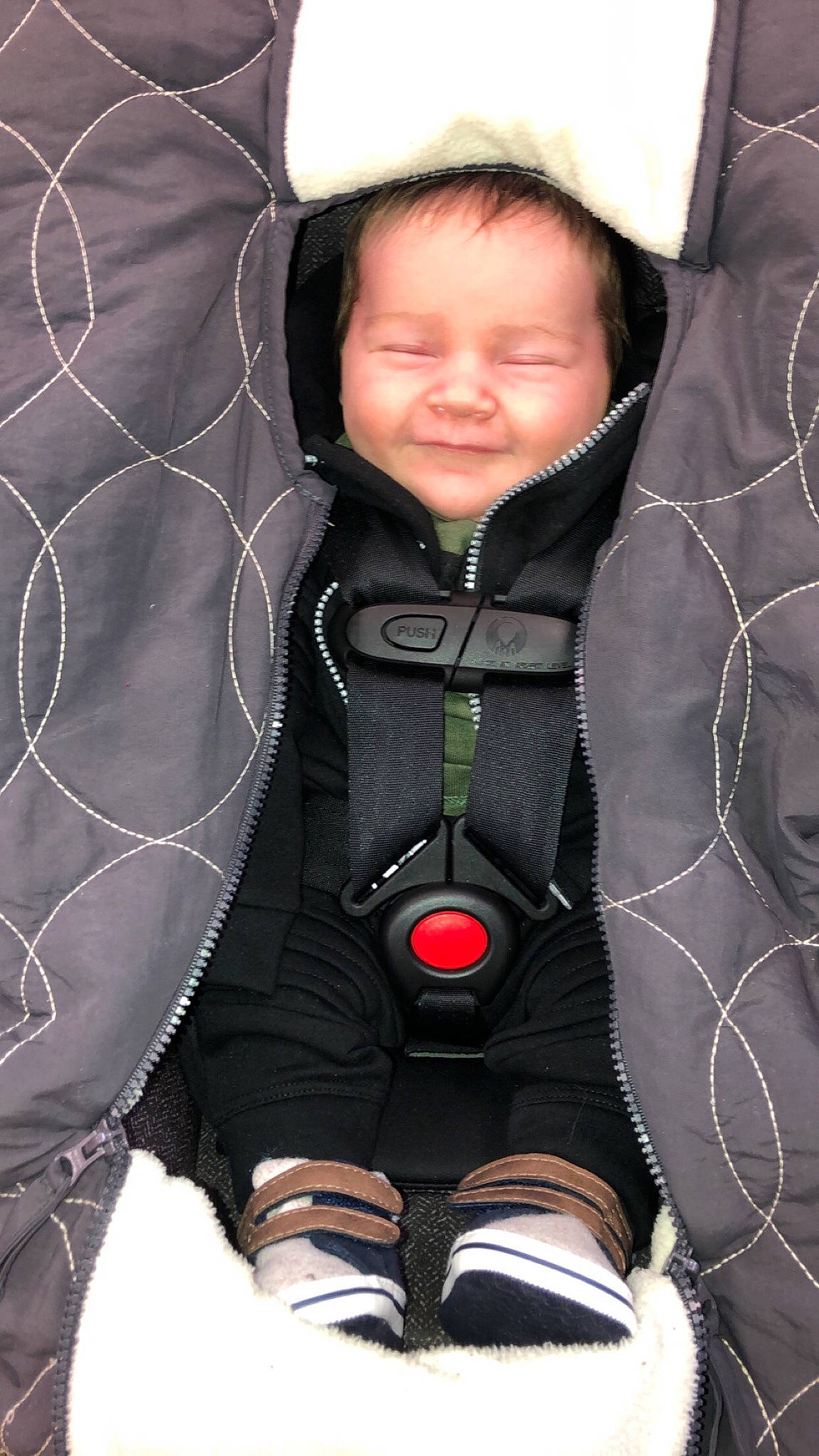 Lakelyn is registered to the contest to win money with this photo: baby_products, beauty, child, comfort, cool, electric_blue, face, fun, happy, headgear, human_body, joy, organ, outerwear, person, personal_protective_equipment, photograph, sleeve, smile, textile