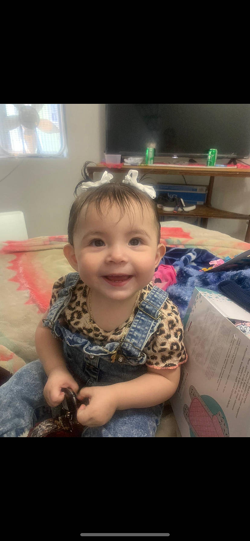 Katalina joined the competition — help win amazing prizes! baby, baby_toddler_clothing, cheek, child, eye, finger, flooring, fun, happy, iris, joy, mouth, nose, person, room, sitting, skin, smile, snapshot, t_shirt